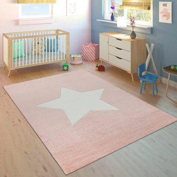 Kinderteppich Cosmo 397, Paco Home, rechteckig, Höhe: 18 mm, 3D-Design, Motiv Stern, Pastell-Farben, Kinder- und Jugendzimmer