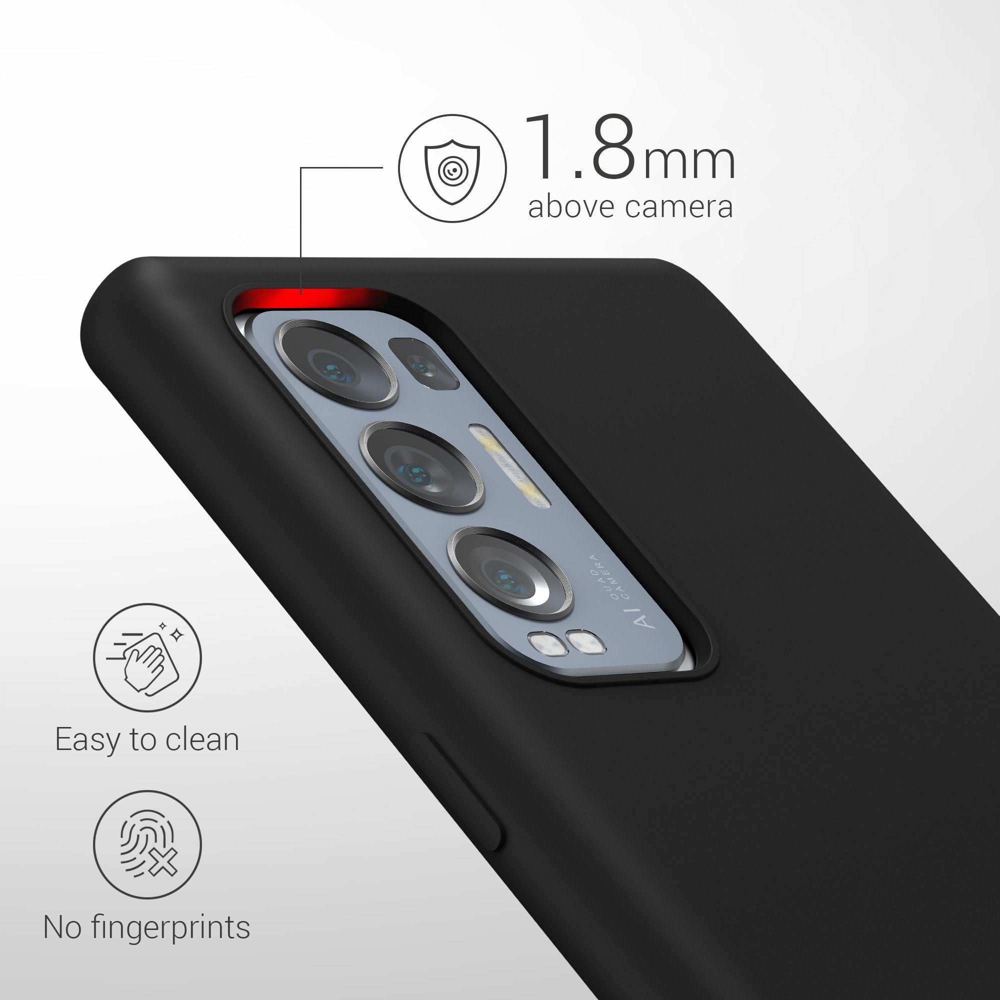 kwmobile Handyhülle Handyhülle für Oppo Find X3 Neo Hülle, Weiches Handy Silikon Case - Schutzhülle Cover