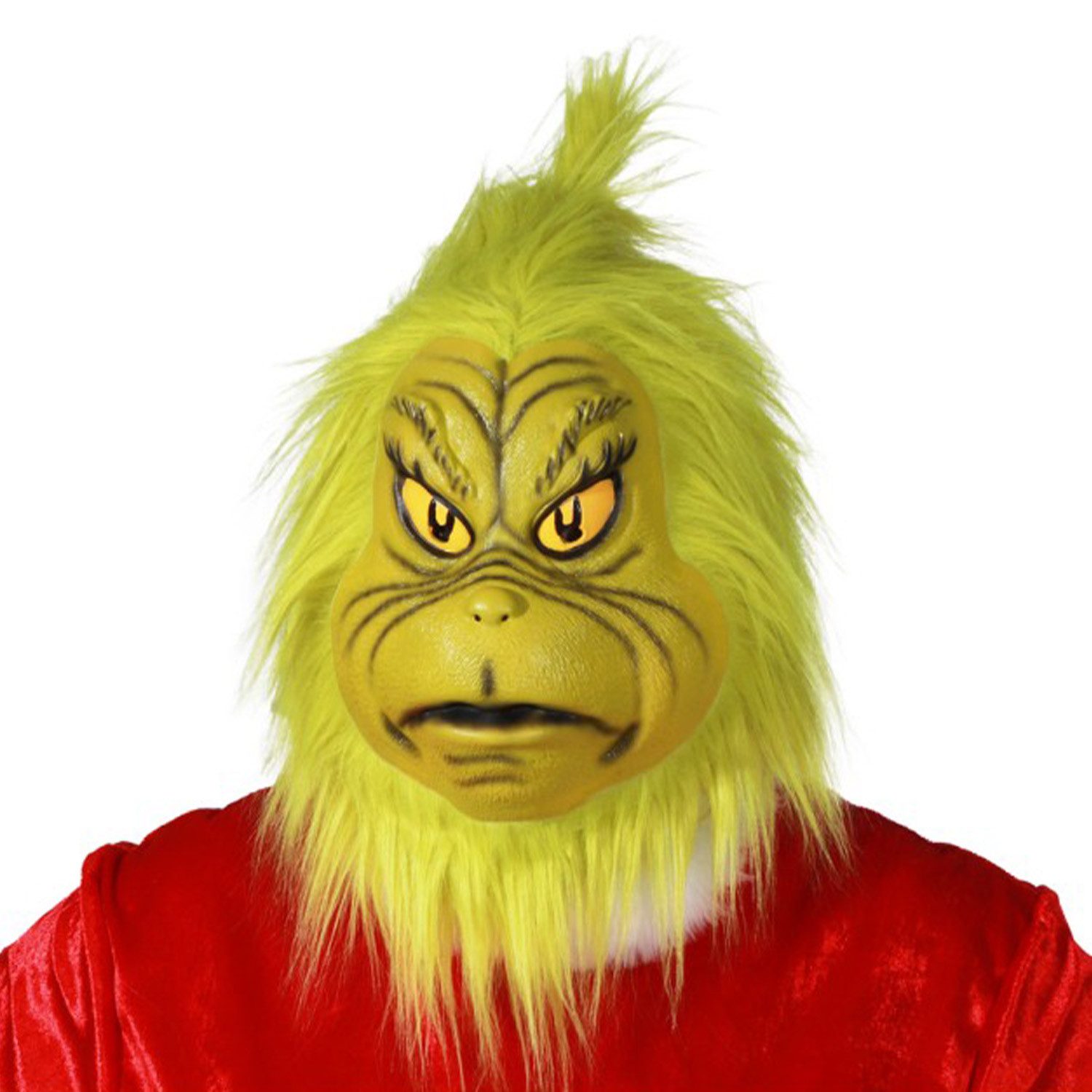 CHAKS Verkleidungsmaske 'The Grinch' Maske für Erwachsene, Grün mit Fell