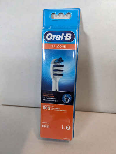 Braun Aufsteckbürsten Oral-B TriZone Aufsteckbürsten für elektrische Zahnbürste, 3 Stück, Im Lieferumfang sind 3 Oral-B Ersatz-Aufsteckbürsten enthalten.