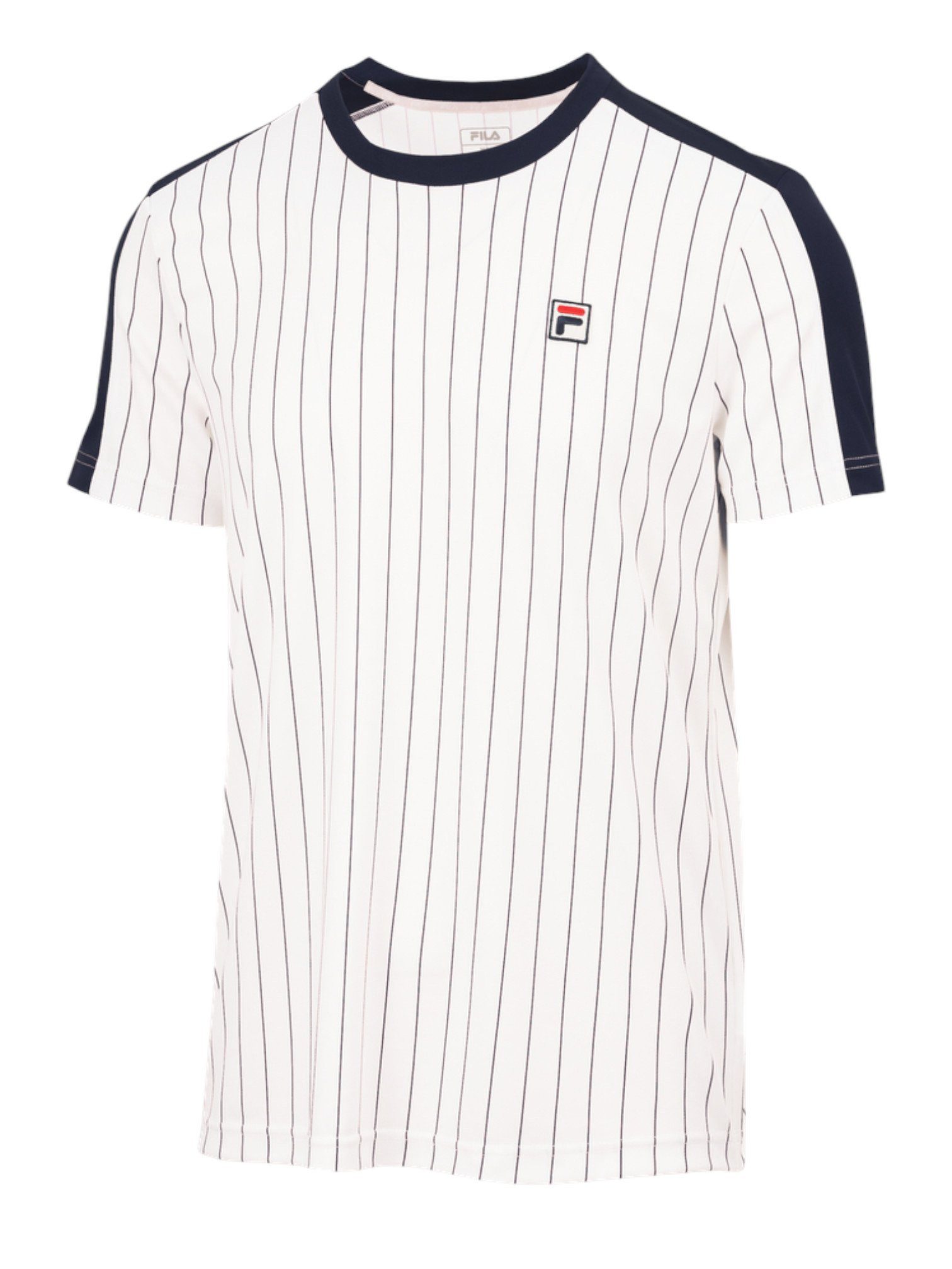 Fila T-Shirt Stripes Jascha 2 (100% Polyester) weiss/navyblau Herren