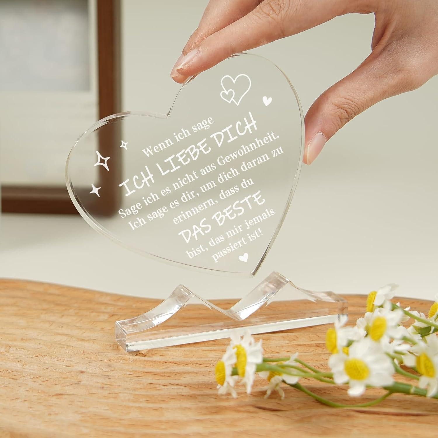 LuxusKollektion Acrylglasbild Ich liebe dich Geschenk Acryl Herz Hochzeitstag Jahrestag Mann Frau, (1 St) – Bild 5 von 5