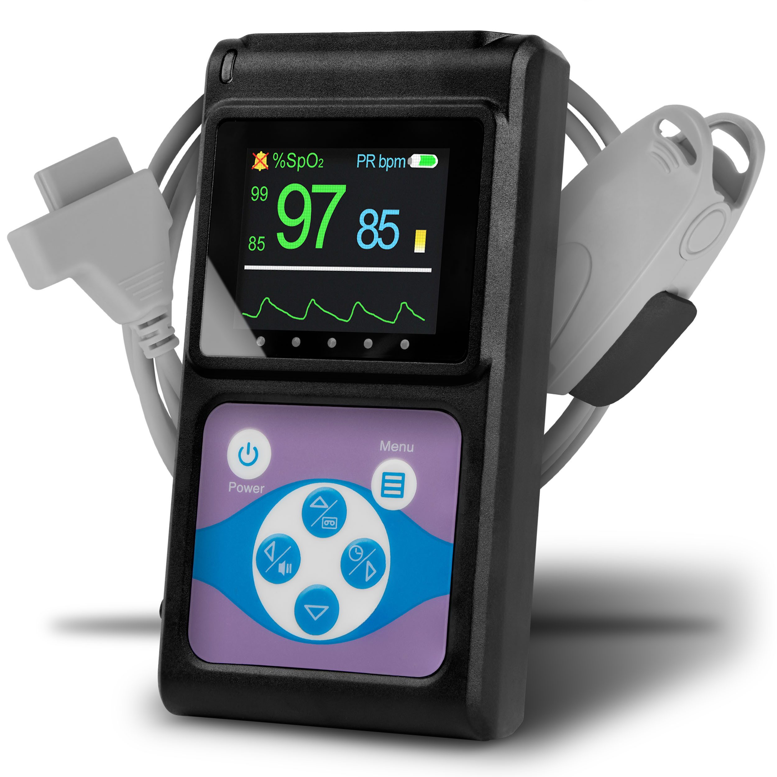 Pulsoximeter PO-650A Handheld Puls- und SpO2-Messgerät mit Sensor