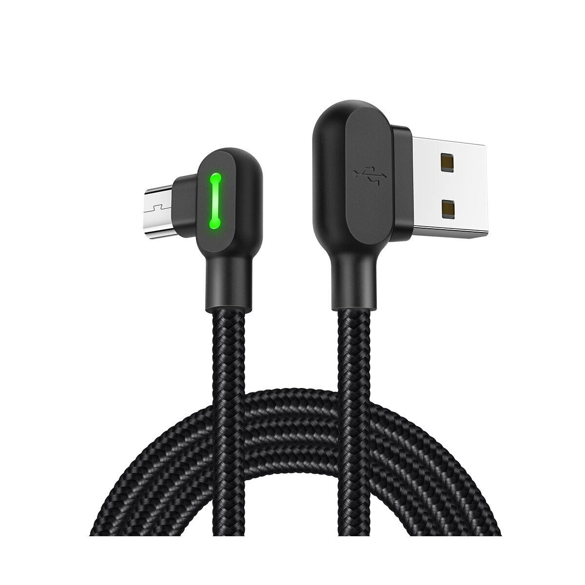 mcdodo 2A USB auf Micro USB Ladekabel Winkelstecker,3m (Schwarz) Smartphone-Kabel