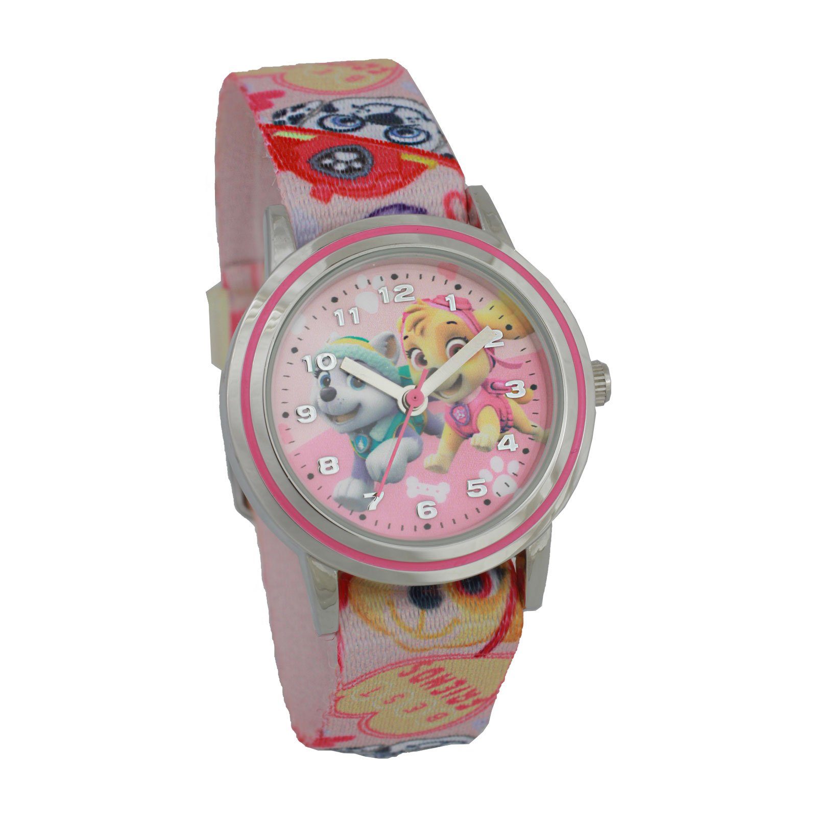 PAW PATROL Quarzuhr PAW Patrol Kinderarmbanduhr mit Textil, Armbanduhr Analog Print