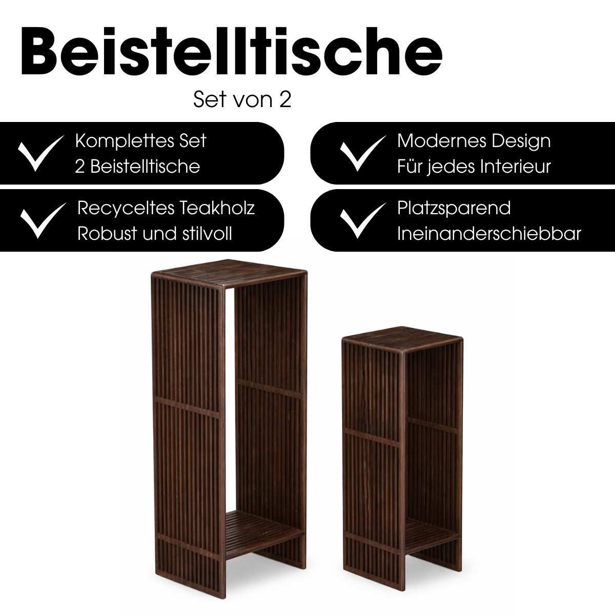 Mica Decorations Beistelltisch Mica Decorations Gian Beistelltisch – Set aus 2 – Bild 2 von 5