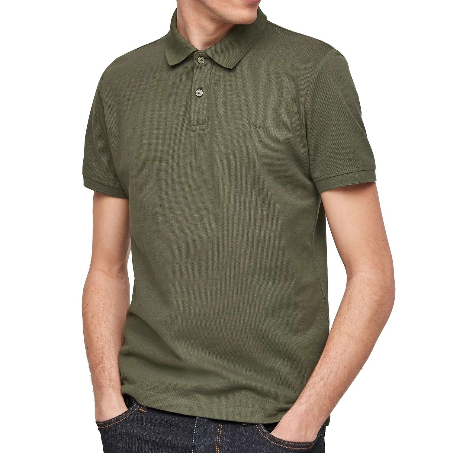 s.Oliver Poloshirt (1-tlg) Poloshirt mit Logostickerei