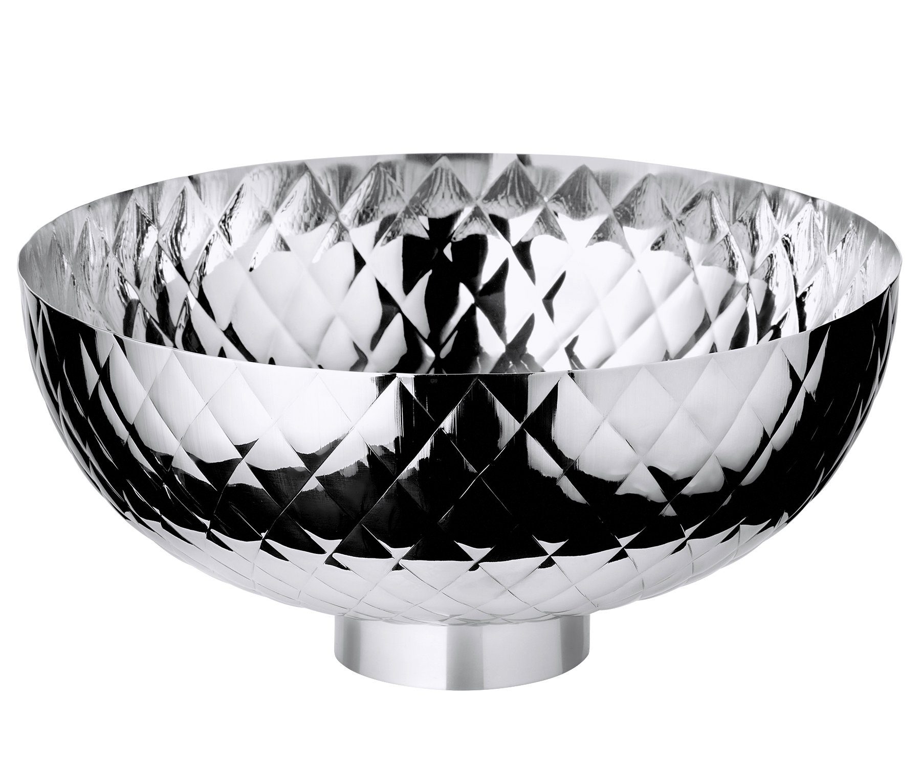 EDZARD Servierschale Leonora, Edelstahl, Ø 30 cm, Edelstahl, hochglanzpolierte Schüssel, Servierschale