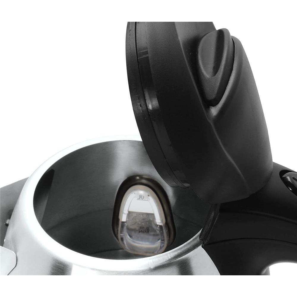 KORONA Wasserkocher kleiner 1 Liter Edelstahl-Wasserkocher 20303, 1 l, 2200 W, 2200 Watt, Abschaltautomatik, Dampfstopp-Automatik, Überhitzungsschutz