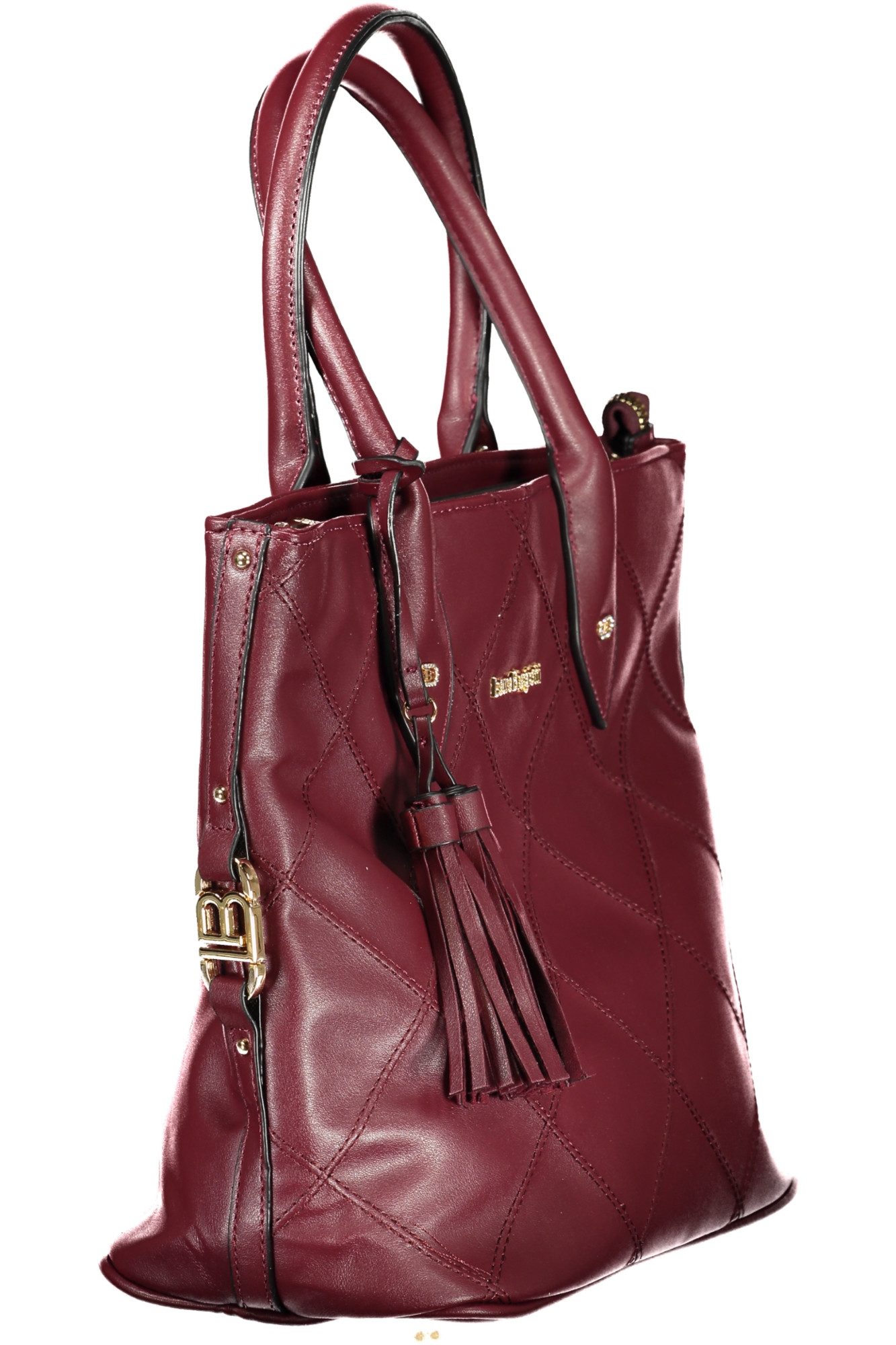 Laura Biagiotti Umhängetasche, Elegante rote Handtasche mit abnehmbarem Gurt & Kontrasten