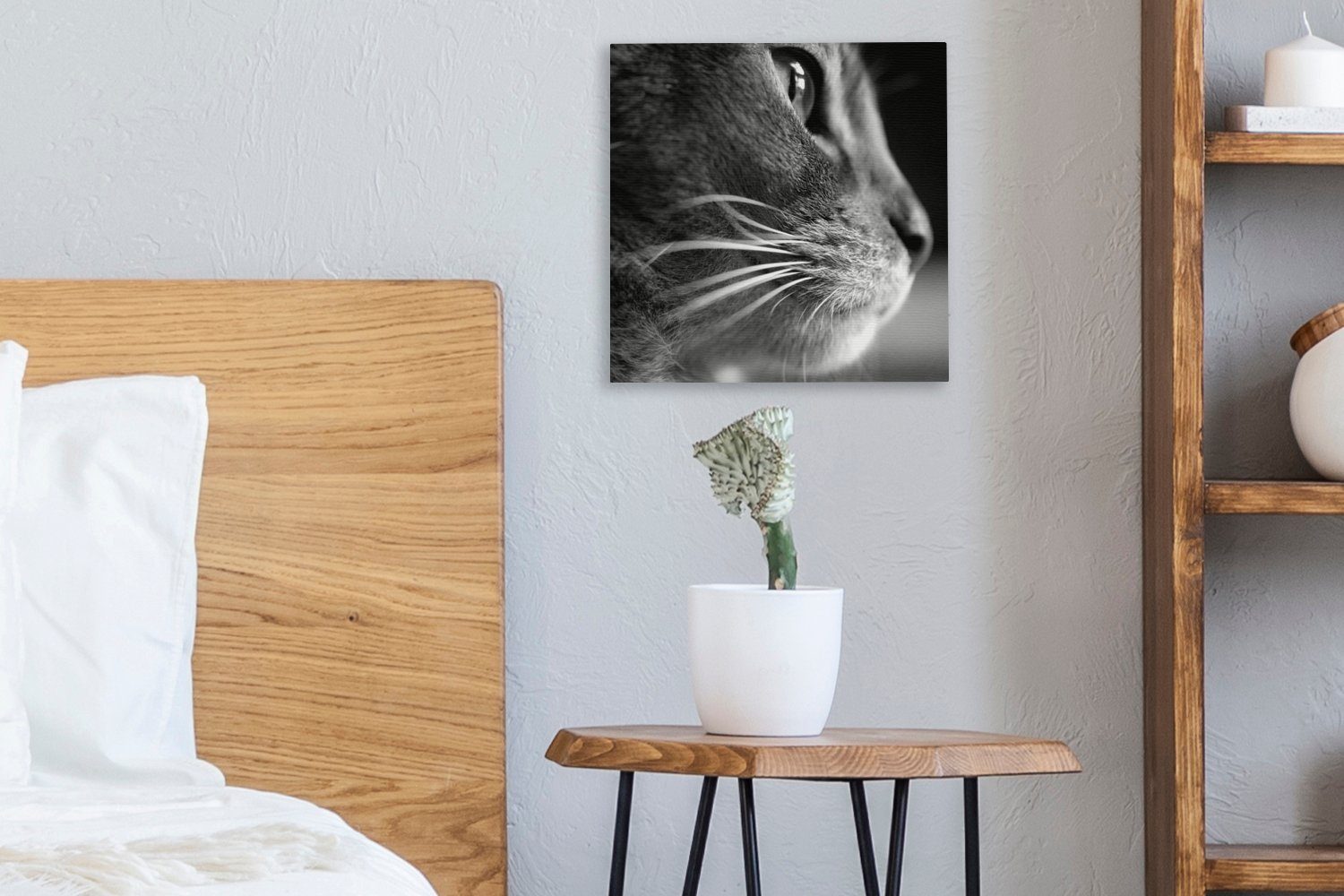 St), OneMillionCanvasses® Abessinier Tiere Schlafzimmer - für Bilder Leinwandbild - Porträt, (1 Katze - Wohnzimmer Leinwand