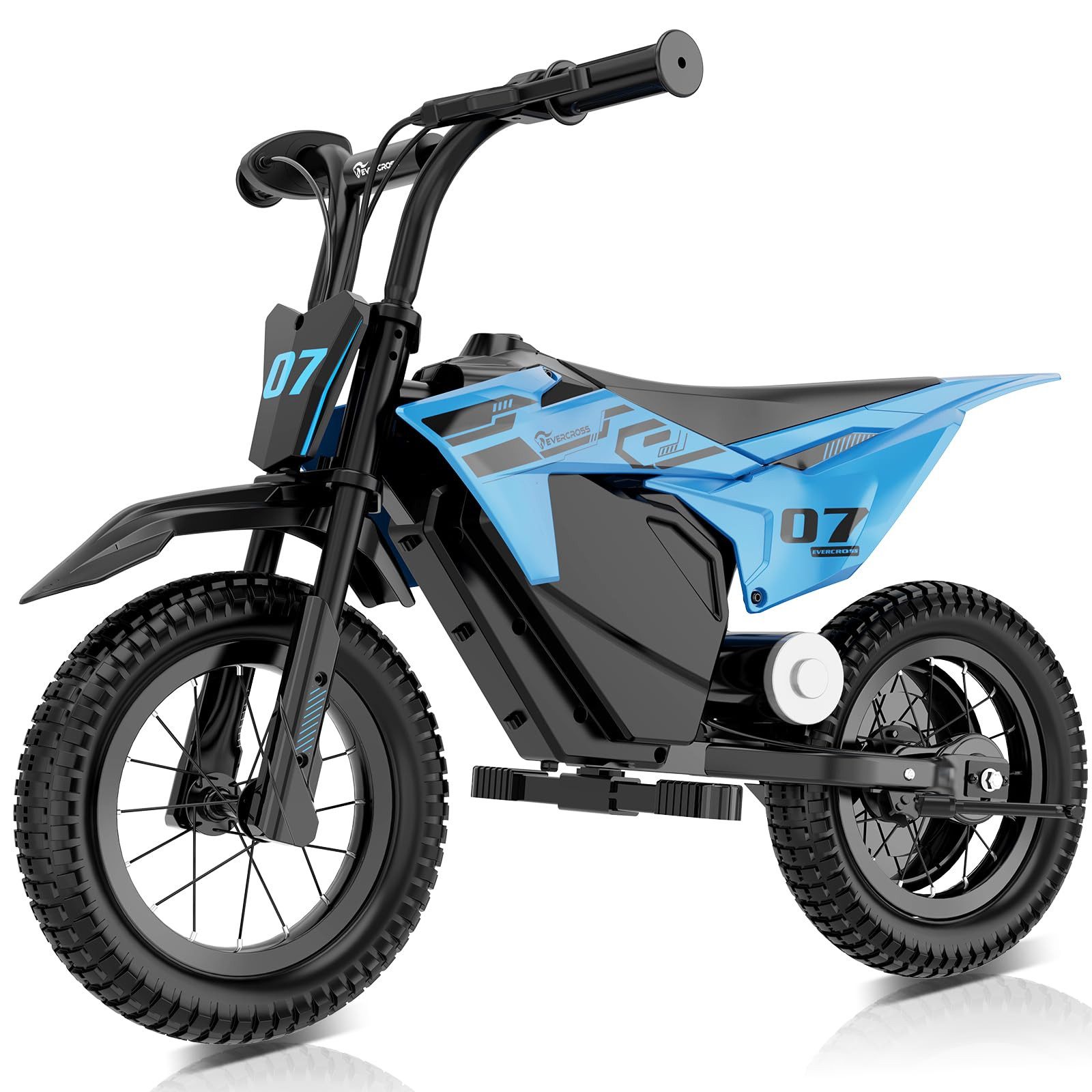 EVERCROSS TECH Elektro-Kindermotorrad Elektro Motorrad mit 150W Motor, 12 Zoll Luftreifen, 5,2AH, MAX 10KM Lange Reichweite, Elektromotorrad für Kinder
