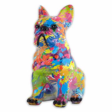 Monkimau Tierfigur Bulldoggen Figur - Deko Figuren Garten Tiere Dekoration Wohnzimmer (Packung)