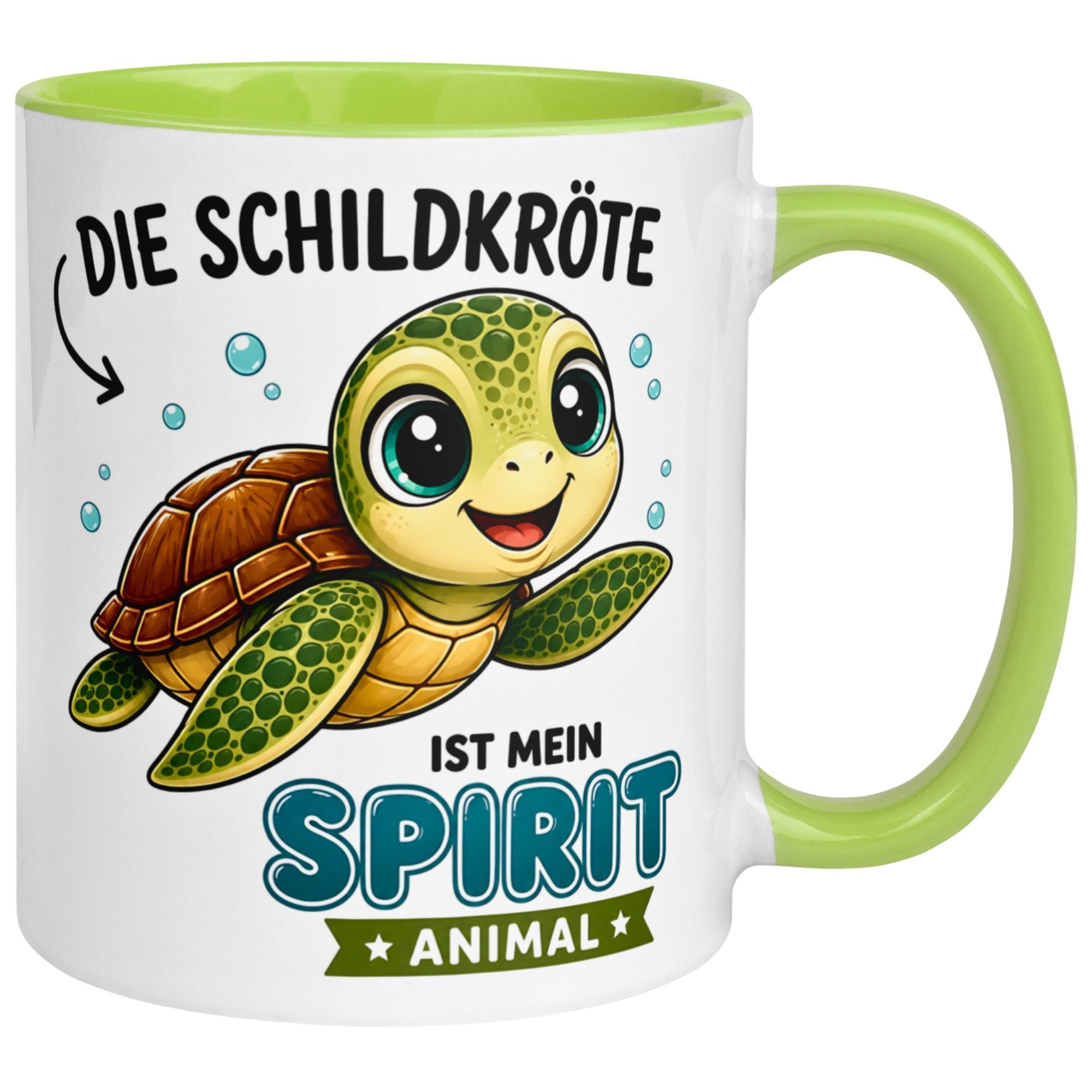 Momentals Tasse Spirit Animal – „Die Schildkröte ist mein Spirit Animal“, Gratis Versand · Links-&Rechtshänder · Spülmaschinenfest