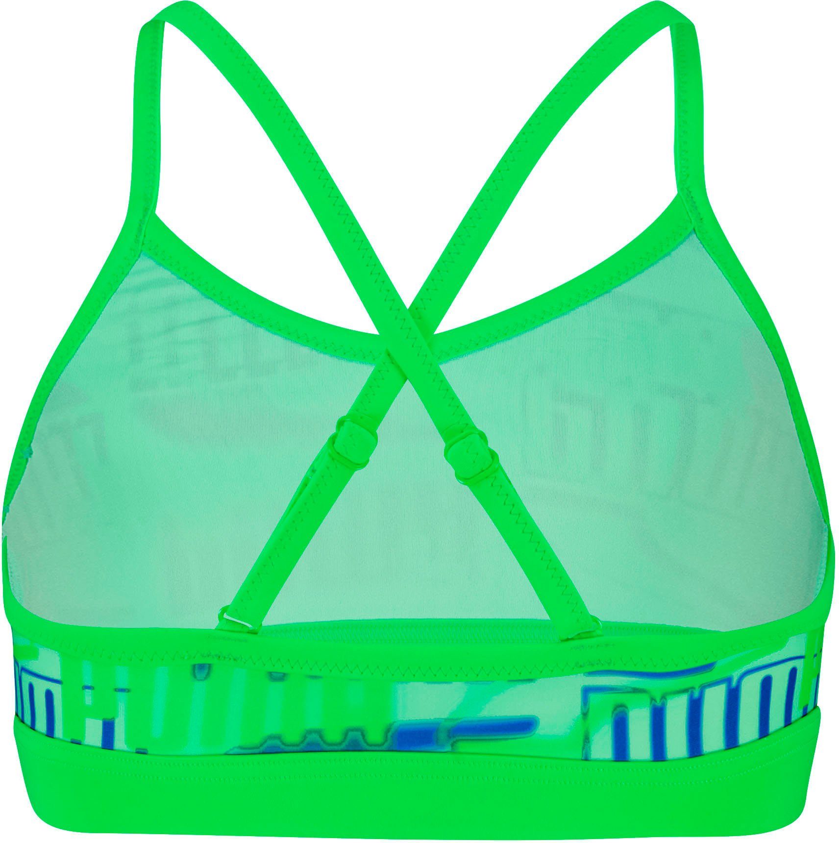 PUMA Bustier-Bikini (Set) Mädchen-Bikini mit Logoprint green-combo allover
