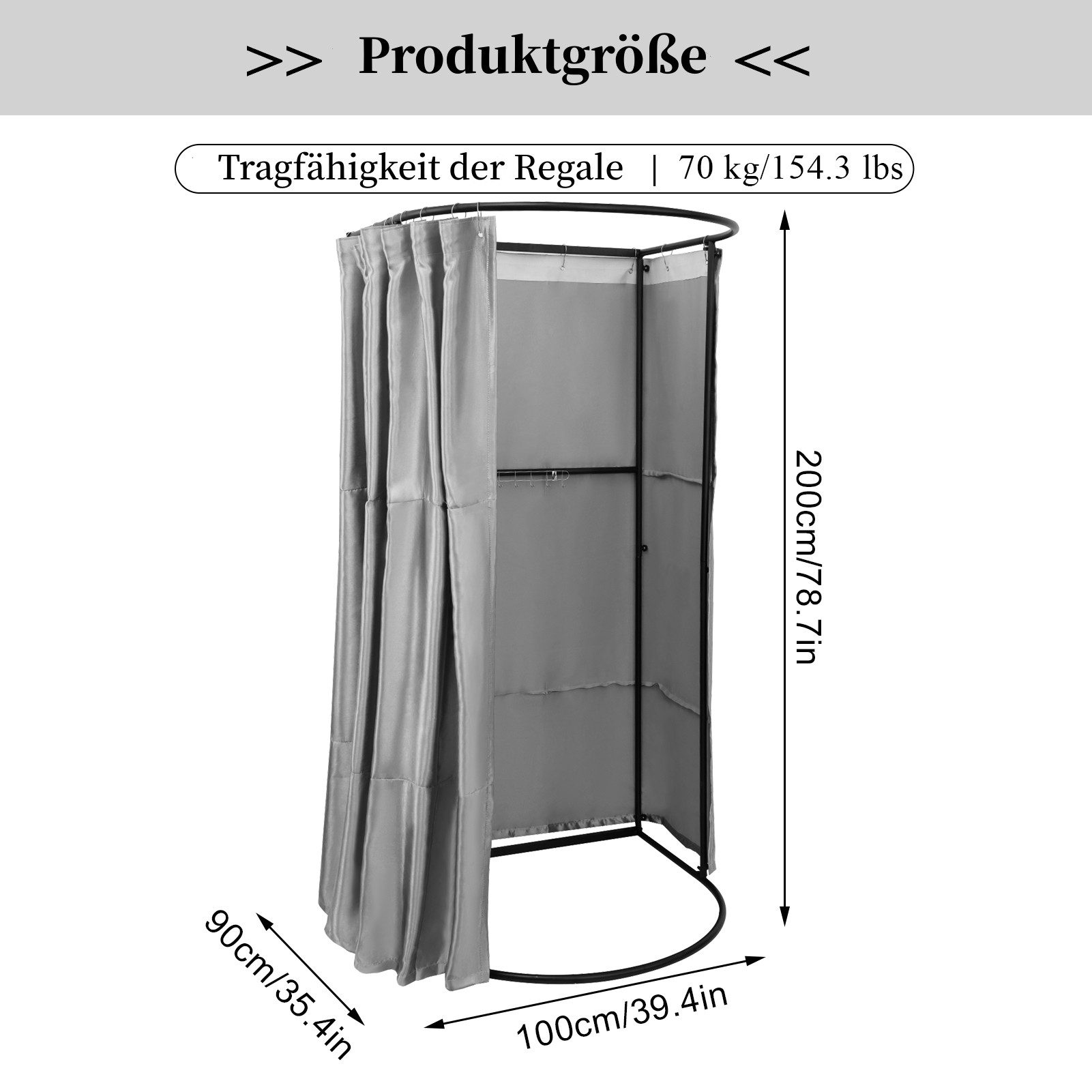 Vellora Kleiderbügel portable Umkleidekabine, (1-tlg), mit günstig online kaufen