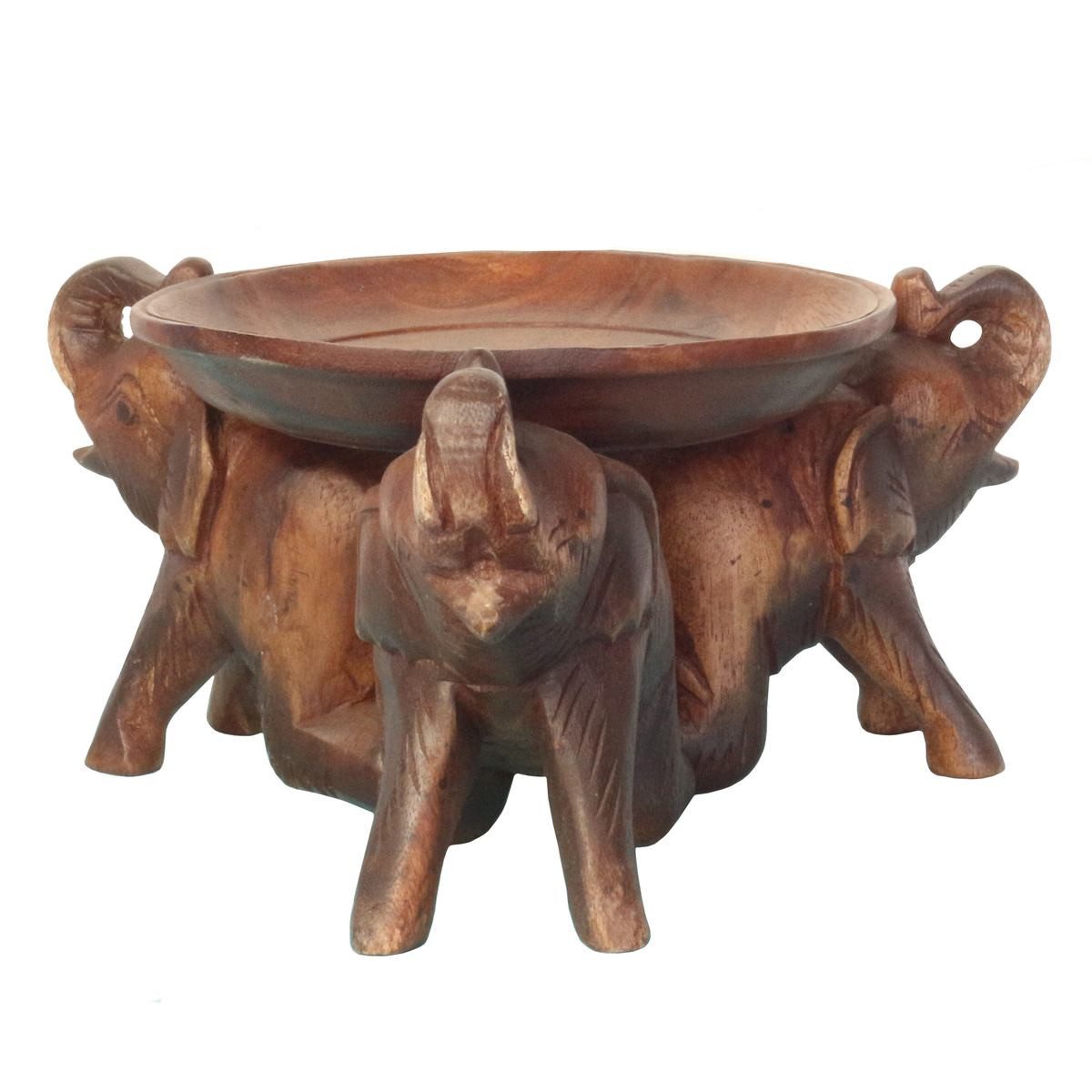 Oriental Galerie Dekotablett Teller Schale Deko mit 3 Elefanten - Klein (1 günstig online kaufen