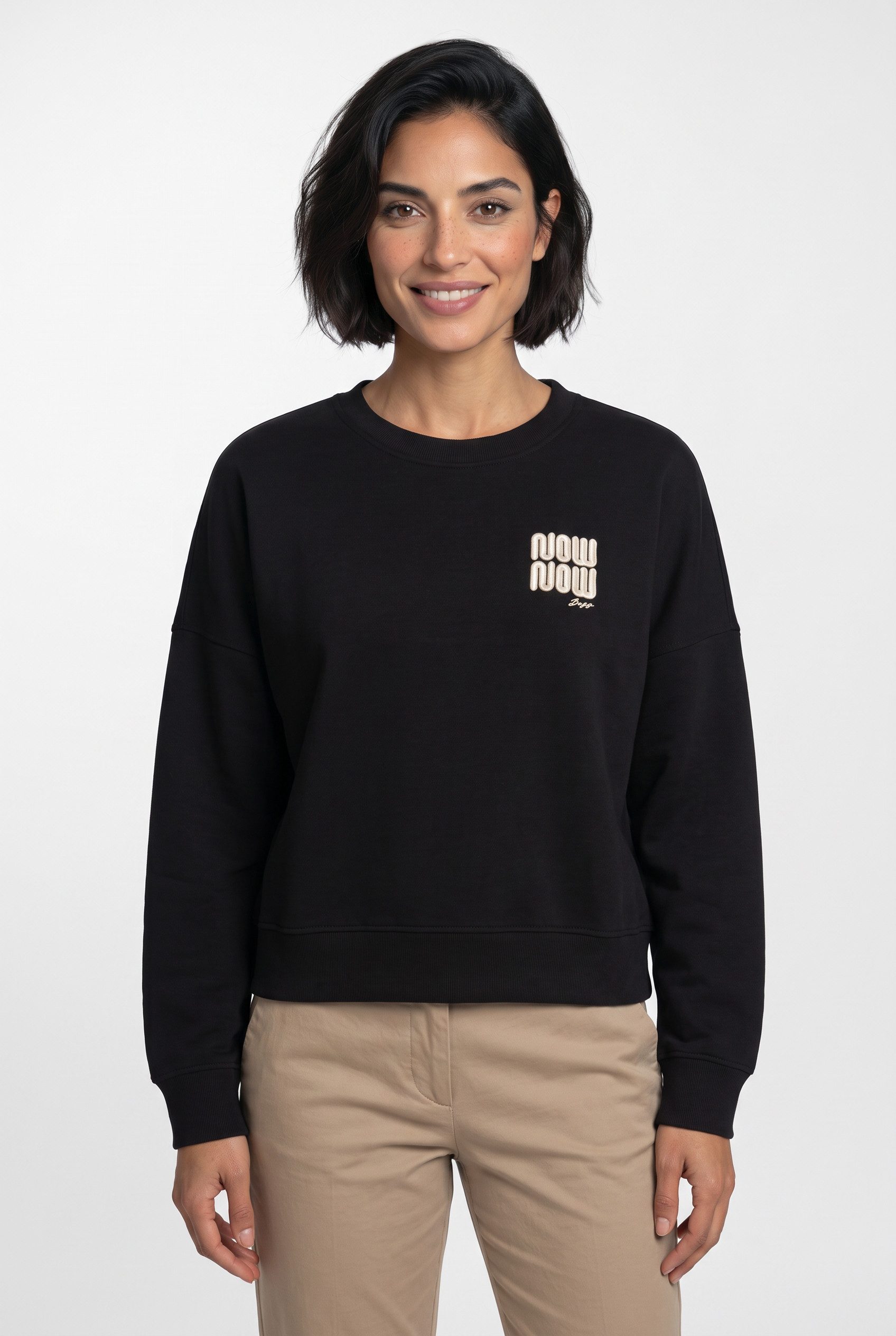 BOSS ORANGE Sweatshirt Ever Premium Damenmode im Oversize Fit, mit Stickerei