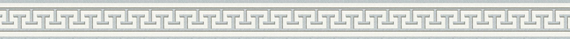 A.S. Création Bordüre Only Borders, aufgeschäumt, Antikoptik, geometrisch, grafisch, Bordüre Grafik Metallic geometrisch Mäander selbstklebend modern Optik