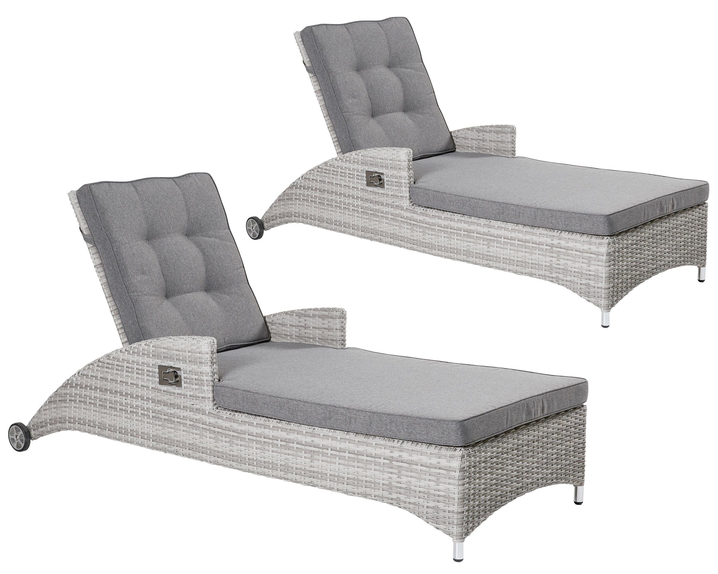 LC Garden Doppelliege »2x LC Garden »Parma« Sonnenliege Gartenliege