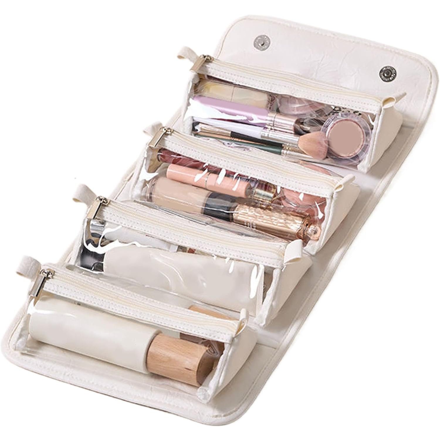 Make-Up Organizer wasserdich Aufbewahrungstasche Make-up-Tasche Milchweiß