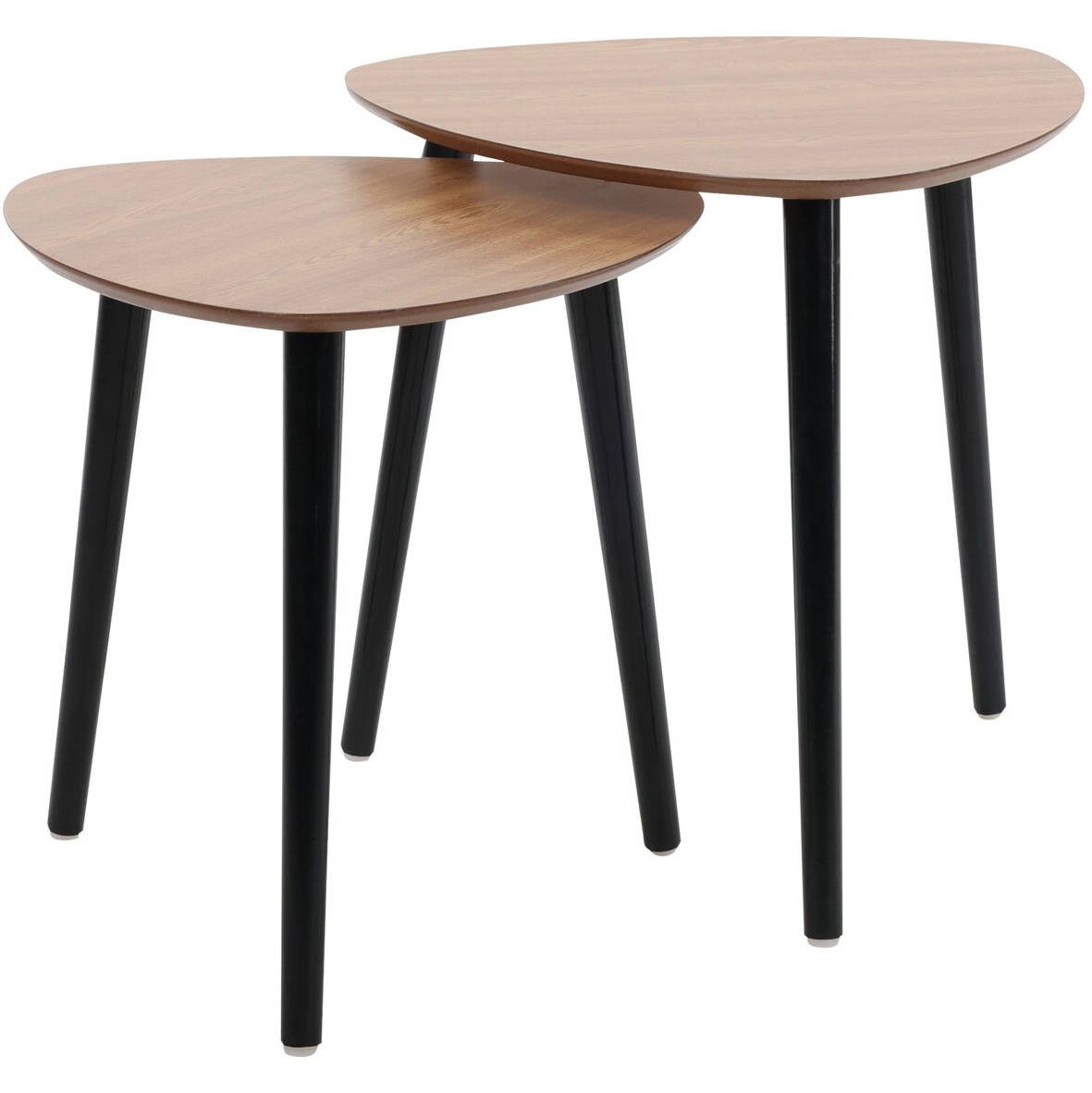 Home & styling collection Beistelltisch Beistelltische mit drei Beinen aus Kiefernholz, 2er-Set (funktional)