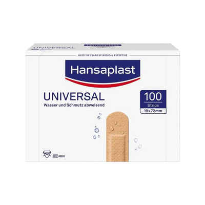 Beiersdorf AG Wundpflaster Hansaplast Universal Strips, 7,2 cm x 1,9 cm, 100 Stück - B001GQVNWQ