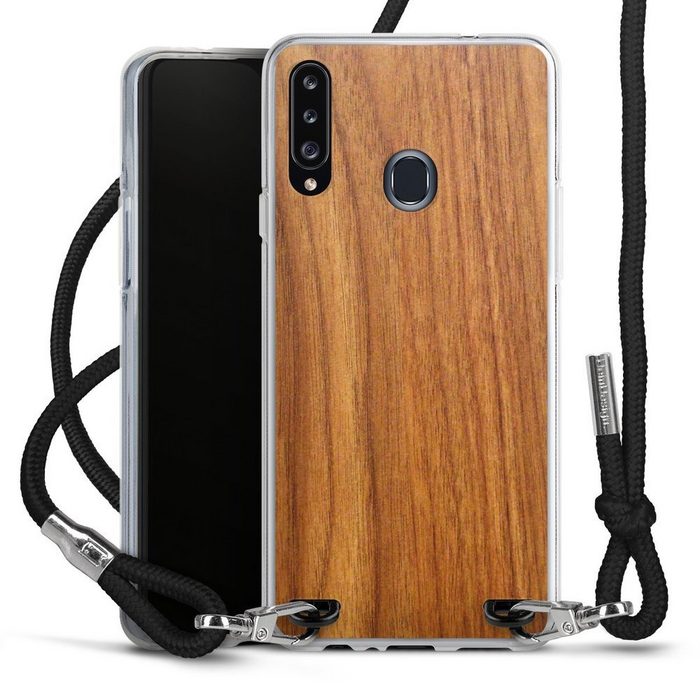 DeinDesign Handyhülle Holzoptik Lärche Holz Lärche Samsung Galaxy A20s Handykette Hülle mit Band Case zum Umhängen