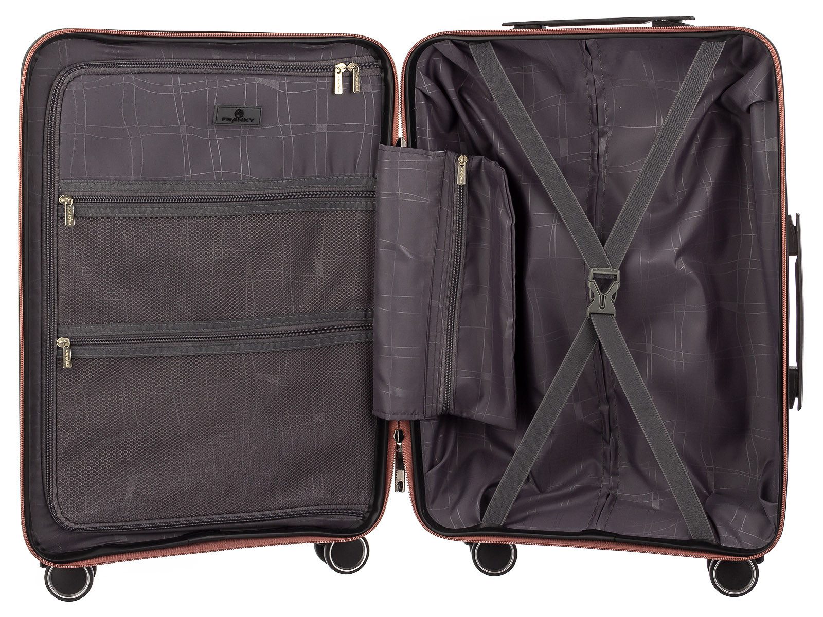 Franky Koffer PP15-58 Spinner Gr. S, 4 Rollen, integriertes TSA-Zahlenschloss