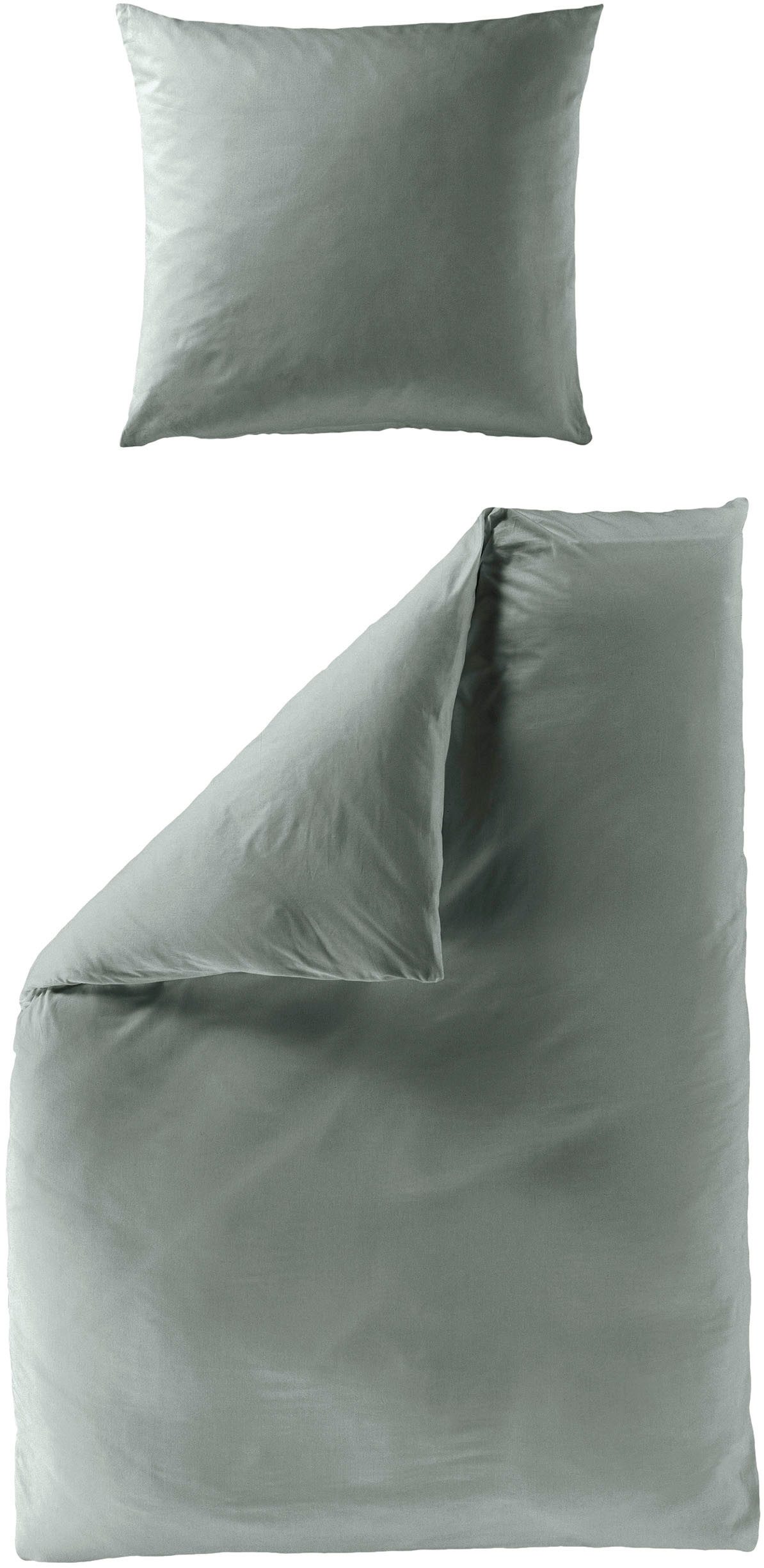 BIERBAUM Bettwäsche Biber Uni, Biber, 2 teilig, Schlichtes Unidesign: Zeitl günstig online kaufen