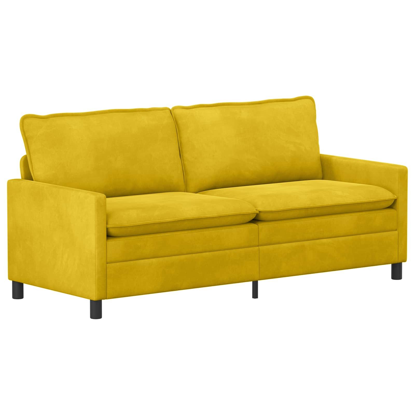 Sofa Sofa Gelb 196 x 81 x 87,5 cm Samt
