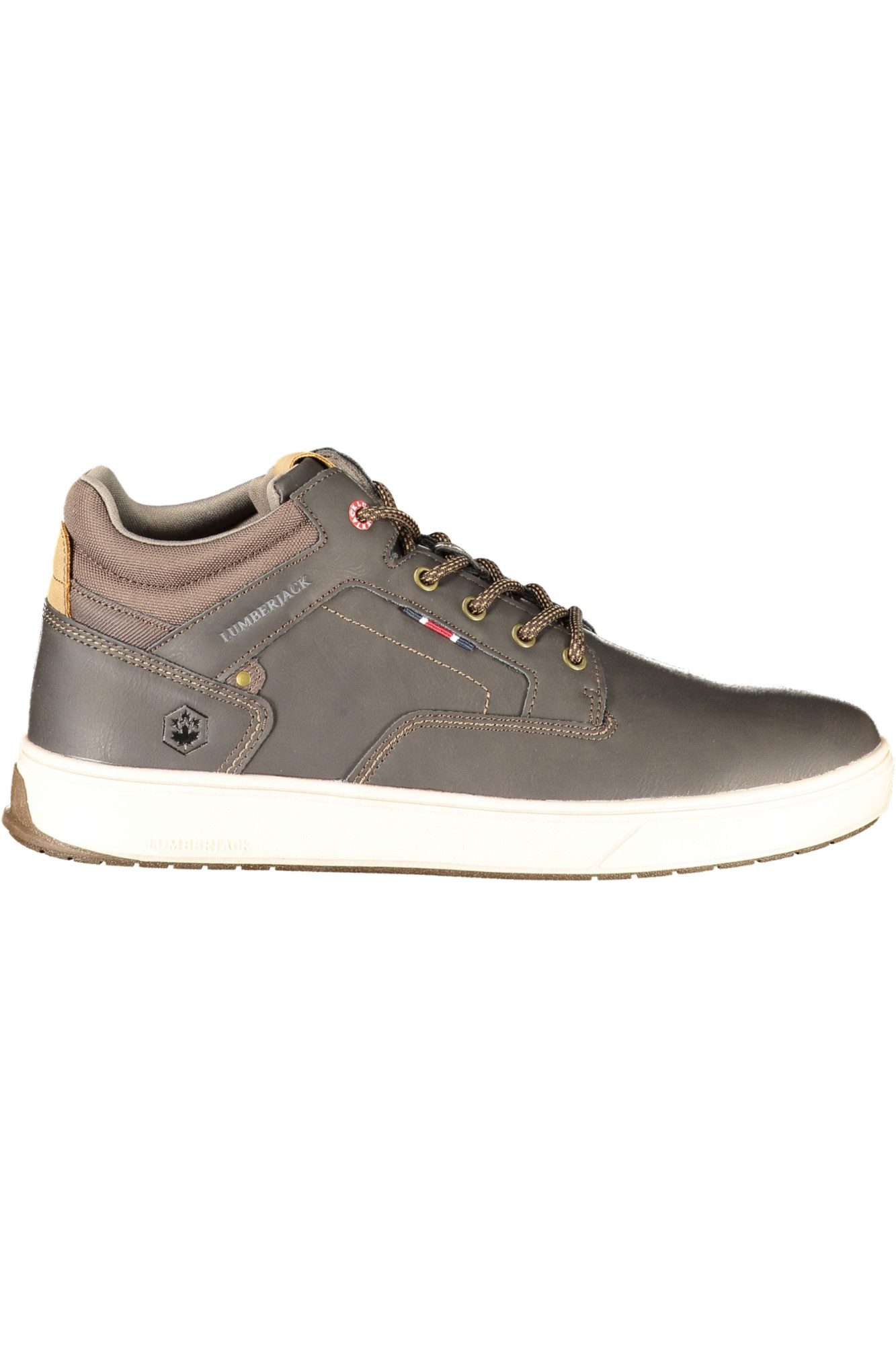 LUMBERJACK Sneaker Herren Schnürstiefel in Braun mit Kontrastdetails