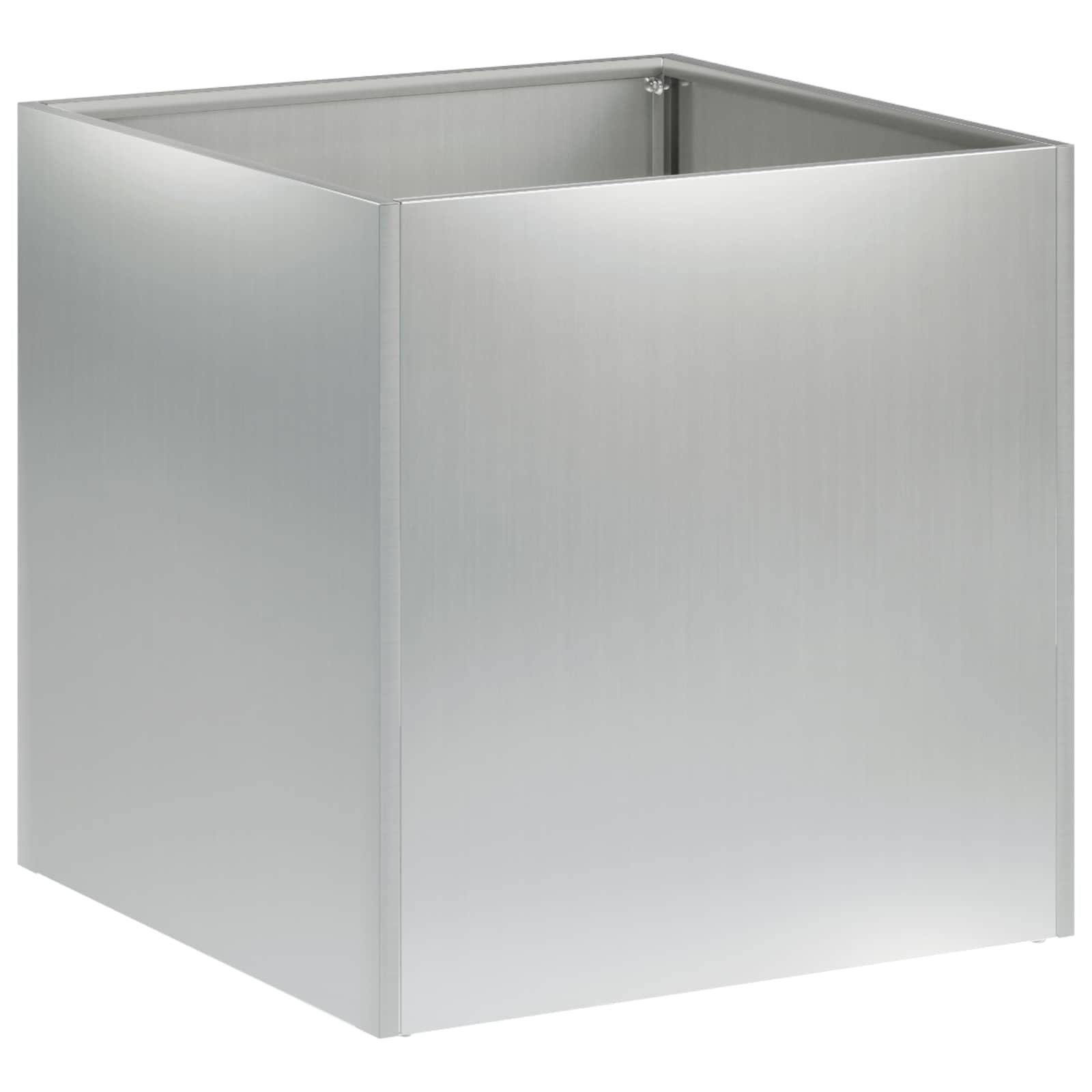vidaXL Blumentopf Garten-Pflanzgefäß Silber 20 x 20 x 20 cm Verzinkter Stahl (1 St)