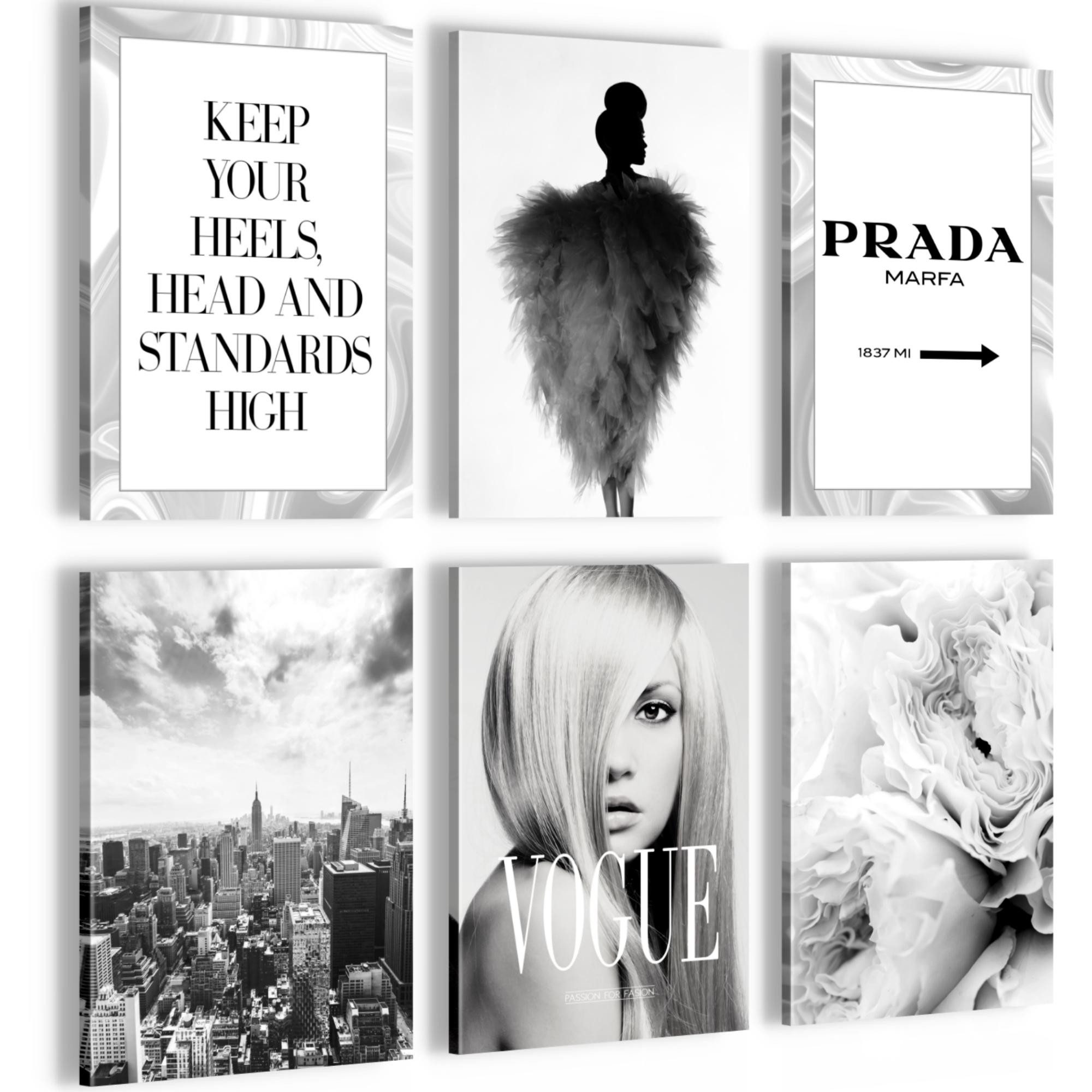Novart Wandbild Fashion Beauty AUFHÄNGFERTIG Bilder Mädchen Teenager N015764a, 20 x 30 cm - 6 Bilder