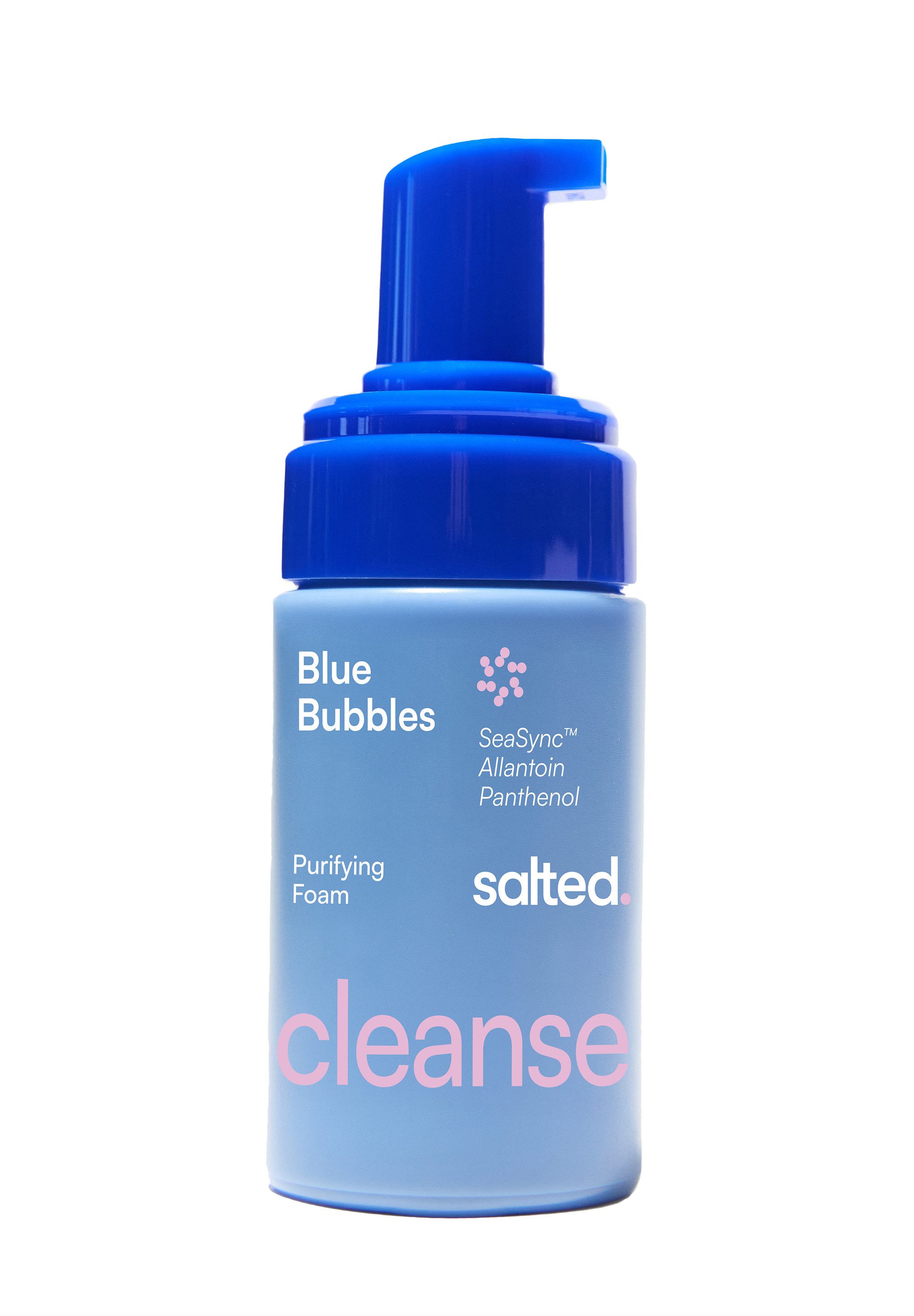 salted. Gesichts-Reinigungsschaum Porentiefer Reinigungsschaum Blue Bubbles, Reinigungsschaum, frisches Hautbild, Panthenol