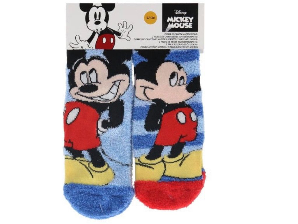 ABS-Socken 2er Pack Stoppersocken Anti Rutsch Socken Mickey Mouse