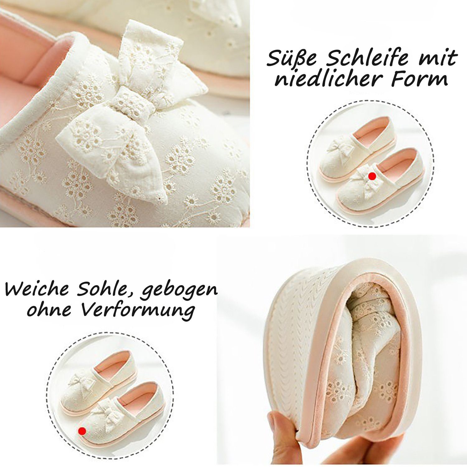Spezialschuh Slipper Daisred Schwangere für Weiche Baumwolle Hausschuhe