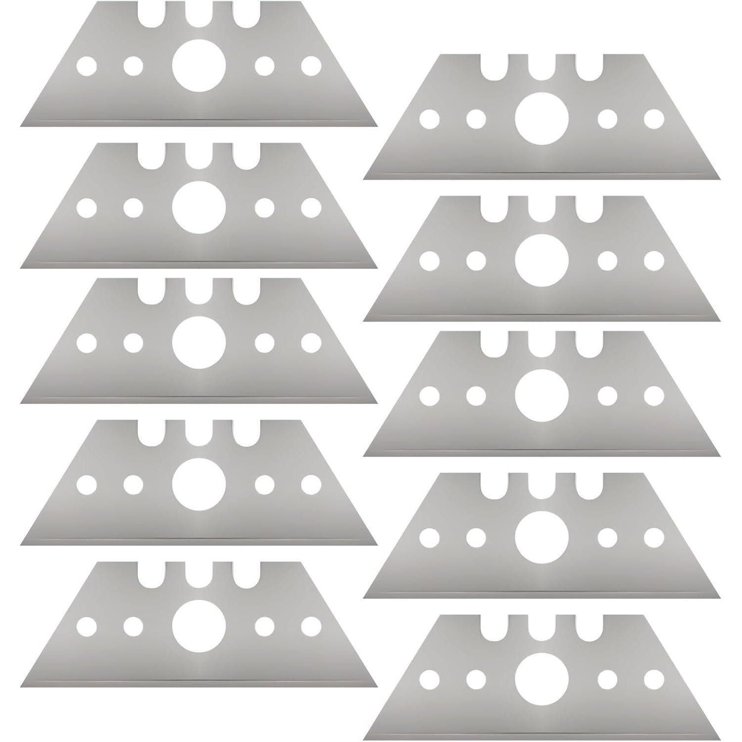 LuxusKollektion Cuttermesser-Klinge Trapezklingen 10er-Pack Ersatzklingen Cuttermesser 52 x 19 x 0,6 mm
