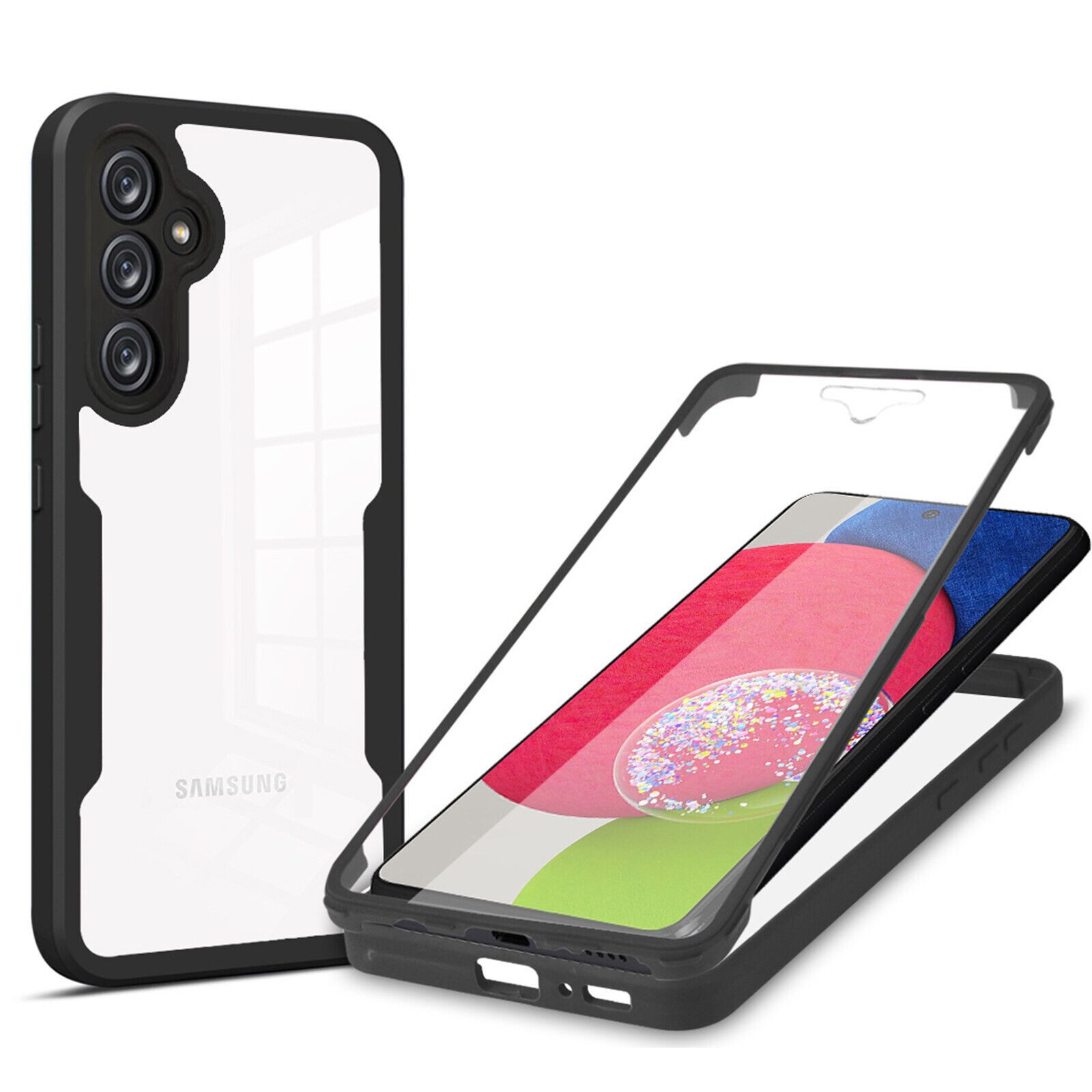 betterfon Handyhülle für Samsung Galaxy A54 5G TPU Schutzcase, 2-teiliges 360 Grad Case mit Rundumschutz und Displayschutz