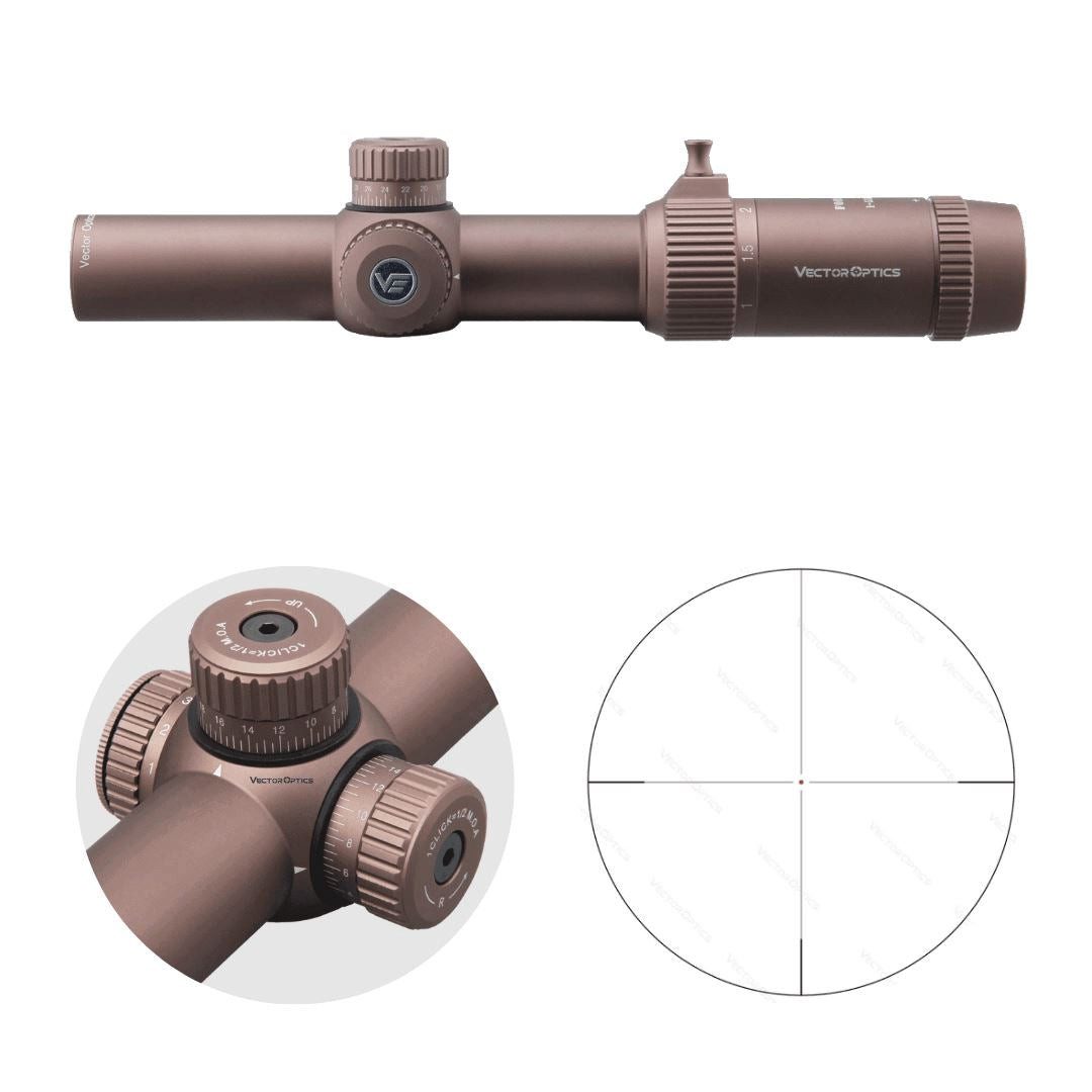 Vector Optics Vector Optics SCOC-32 Forester 1-5x24 GenII Coyote FDE Zielfernrohr (Ideal für Jagd, Sport und Airsoft)