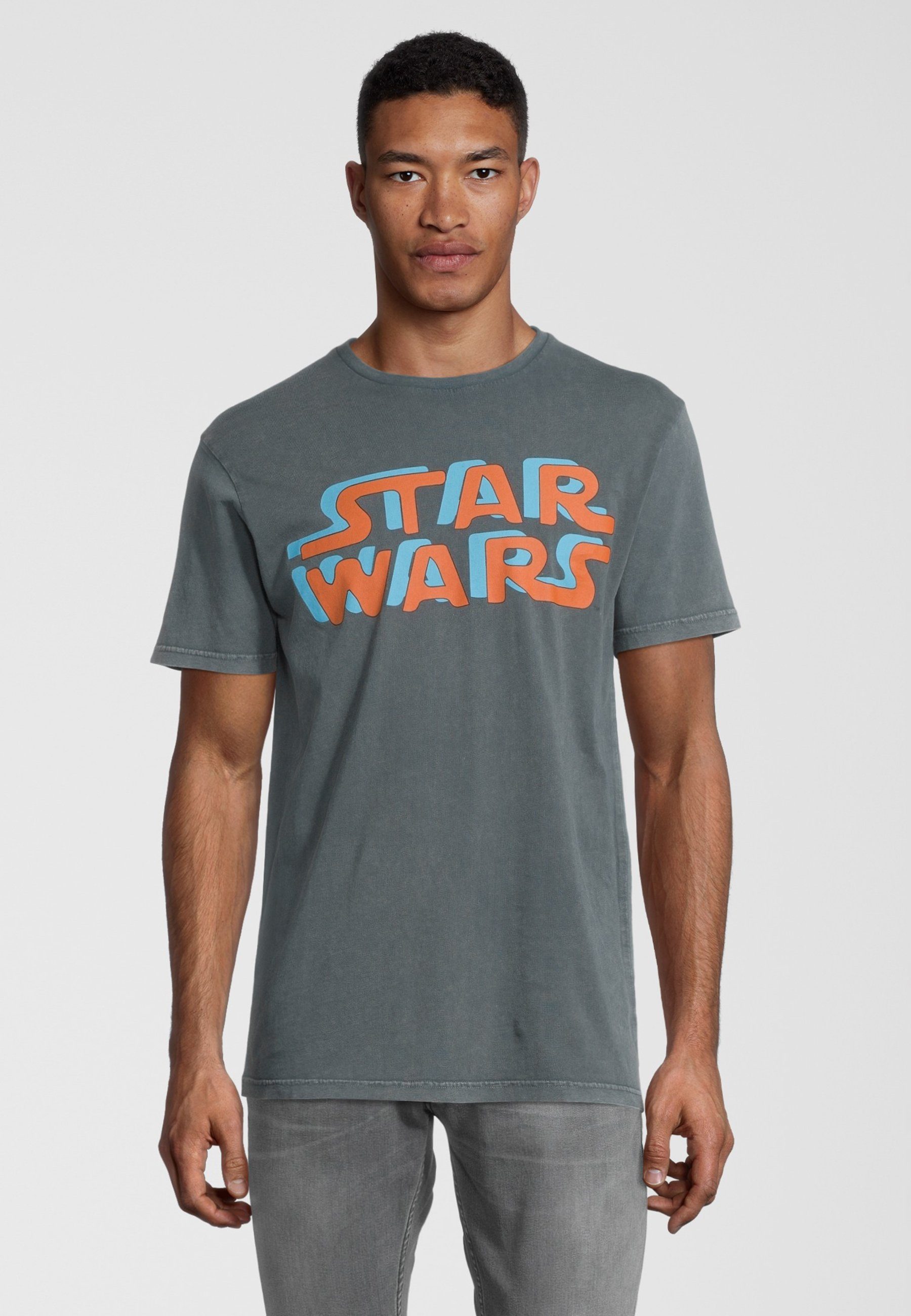 Recovered T-Shirt Star Wars Sketched Logo GOTS zertifizierte Bio-Baumwolle