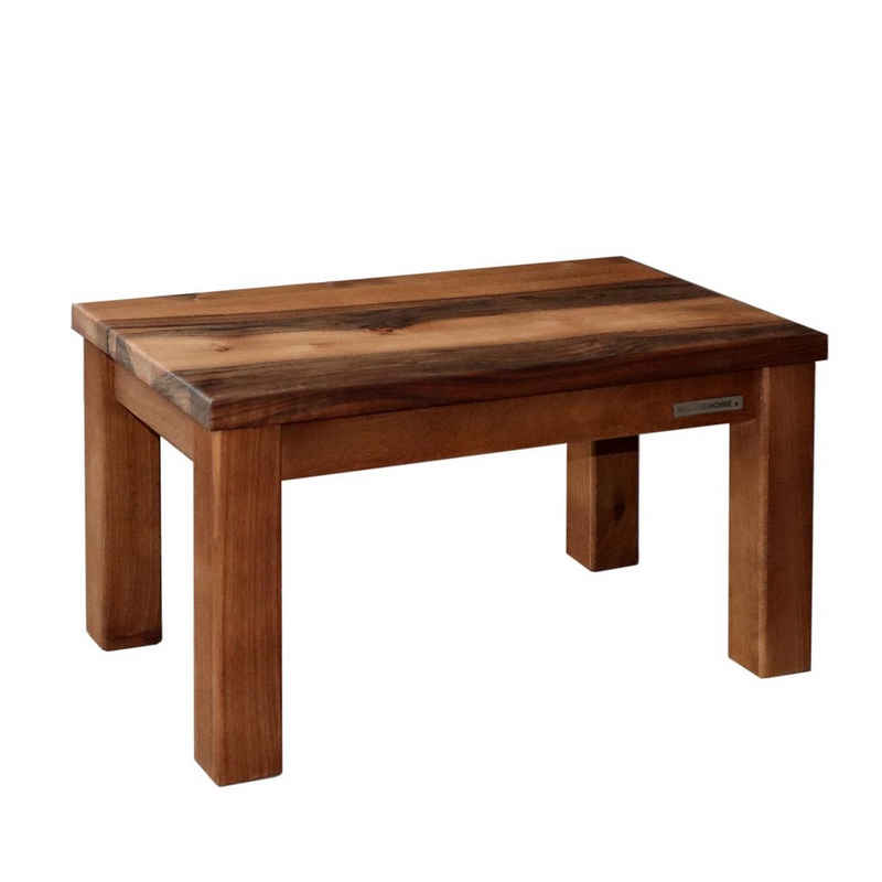 NATUREHOME Fußhocker ECO Fußbank Nussbaum natur geölt, 40,5 x 26 x 24, Masivholz, Handarbeit