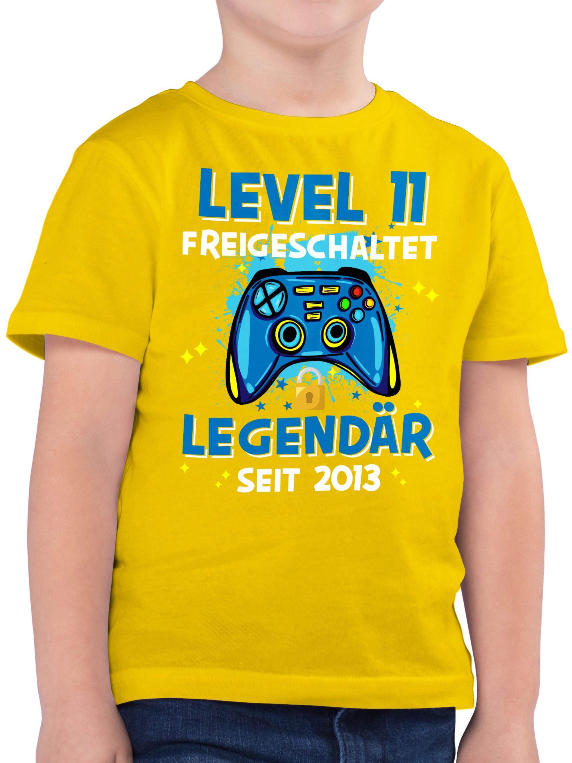 Shirtracer T-Shirt Level 11 freigeschaltet Legendär seit 2013 (1-tlg) 11. Geburtstag