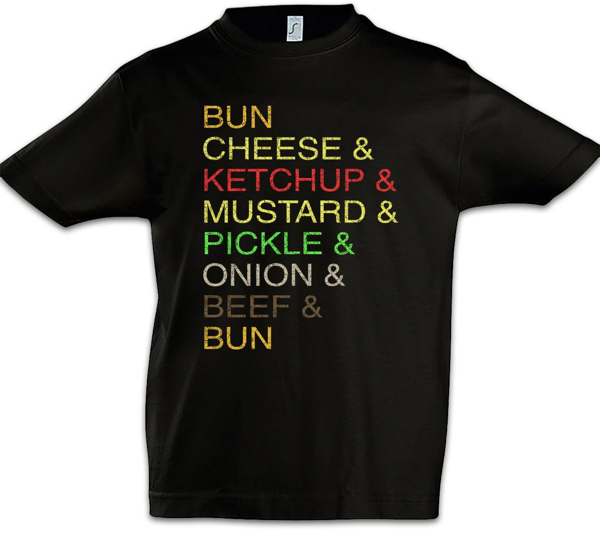 Print-Shirt BBQ Kinder T-Shirt Grillen Barbecue Grill Chef Meister Steak Burger