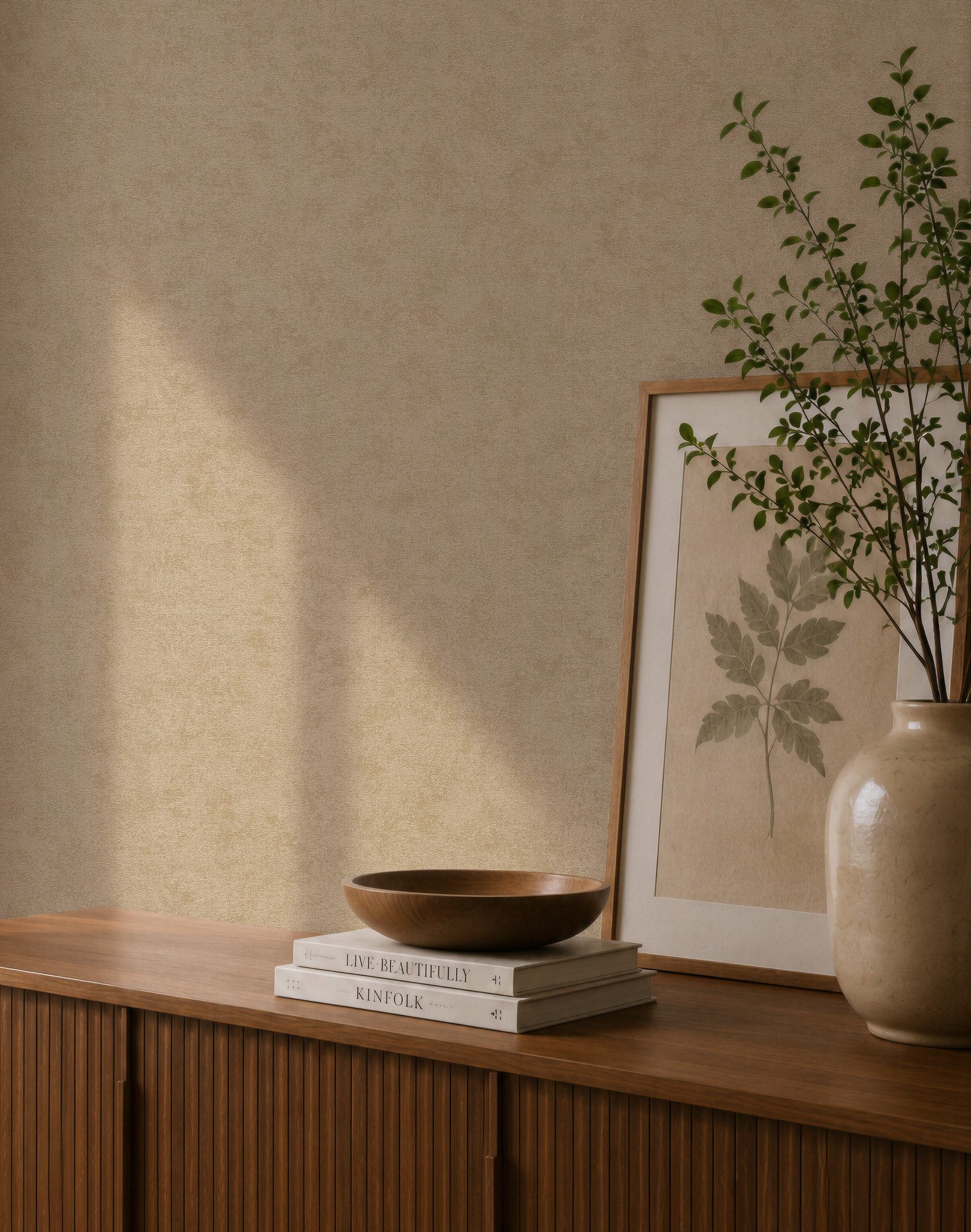 living walls Vliestapete Cosiness Uni – Vorgeleimte matte Vliestapete mit Struktur, leicht strukturiert, uni, matt, minimalistisch, (1 St), Matte Unitapete mit einer dezenten, leicht strukturierten Oberfläche