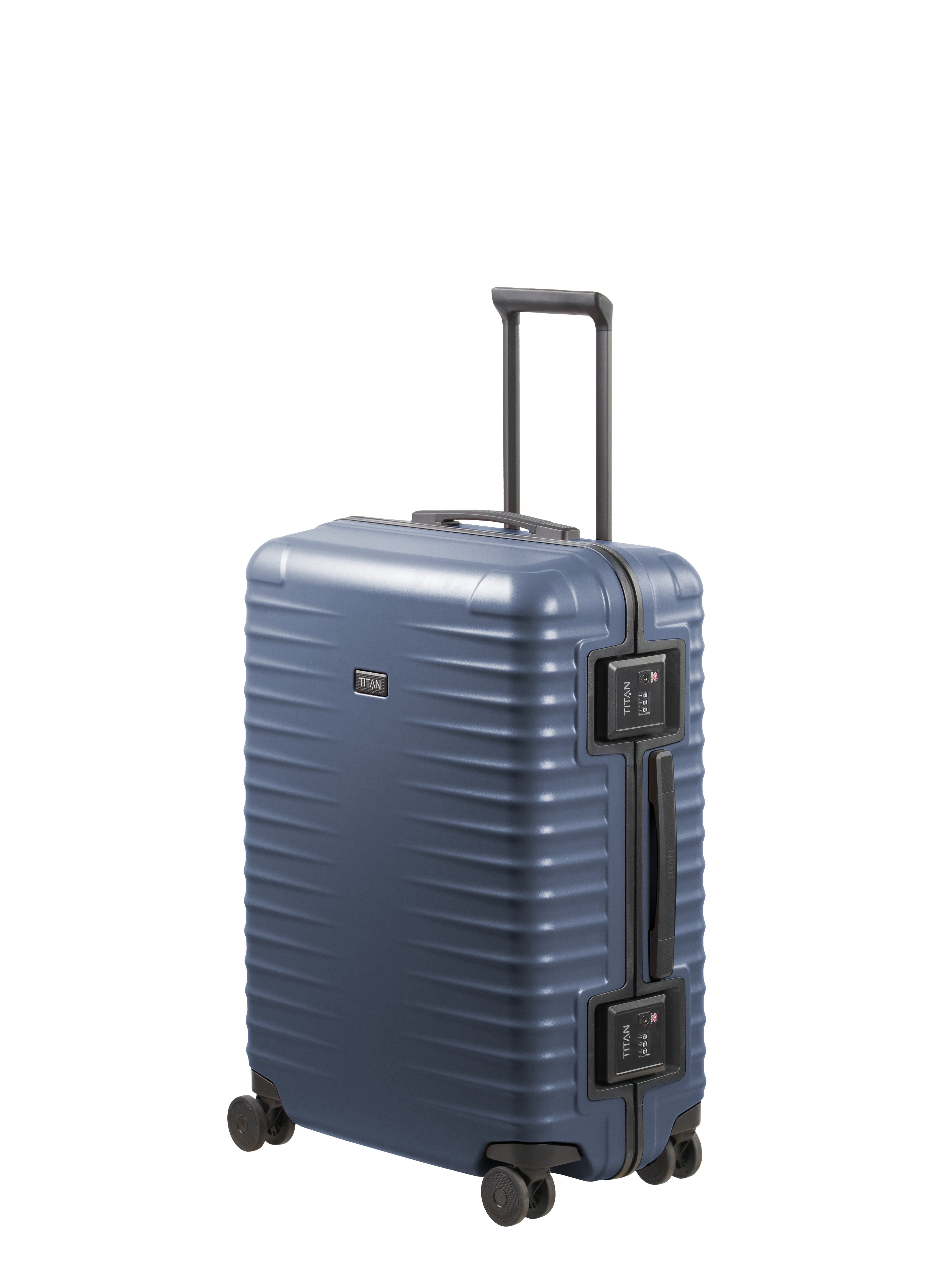 TITAN® Trolley OVERSEAS Koffer Hartschale, 4 Rollen, mit TSA-Rahmenschloss, Mono-Lock und kratzresistenter Oberfläche