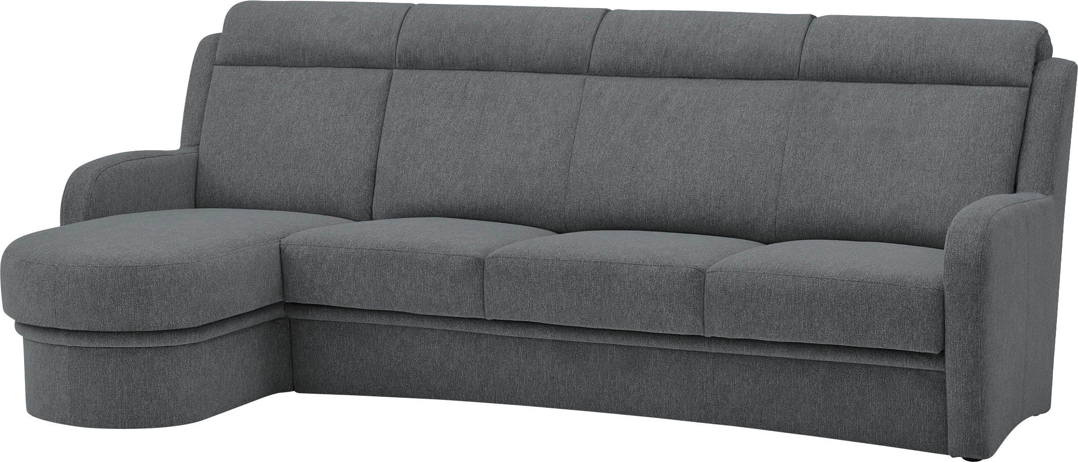 VILLA BECK Ecksofa Varese, 2 Teile, Kopfteilverstellung, wahlweise mit Sitzvorzug, in Sitzhöhe 46 cm