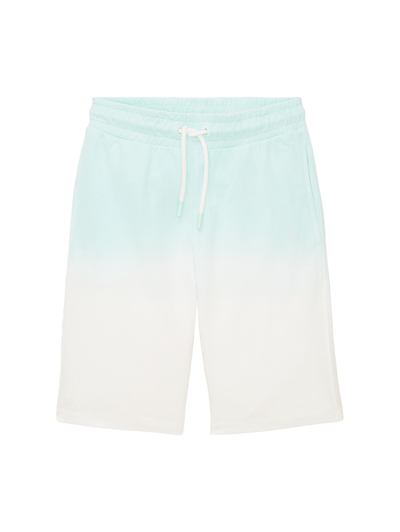 TOM TAILOR Stoffhose Shorts mit Farbverlauf soft aqua dip dye
