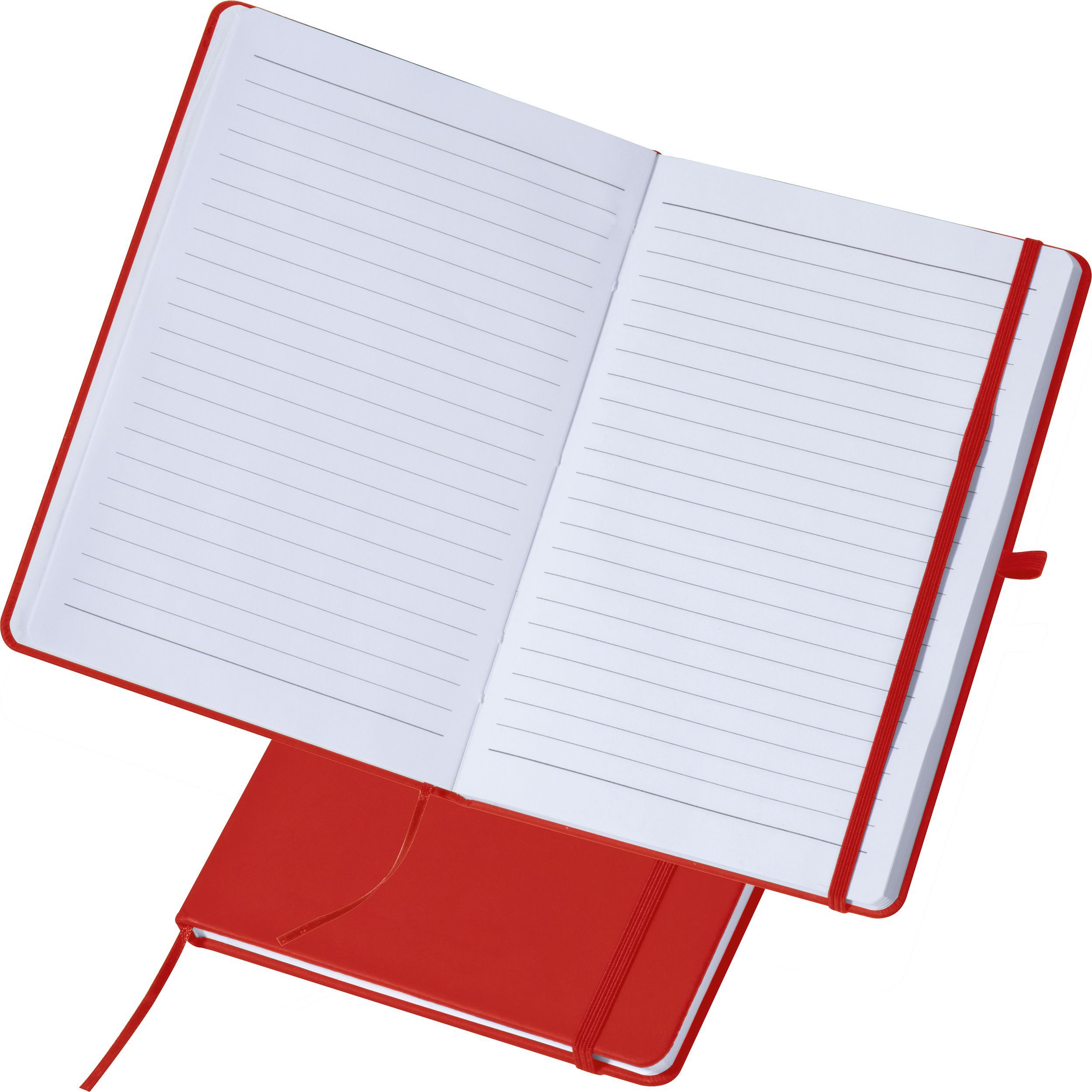 Macma Notizbuch Notizbuch / DIN A5 / 160 Seiten / liniert / PU Hardcover / Farbe: rot