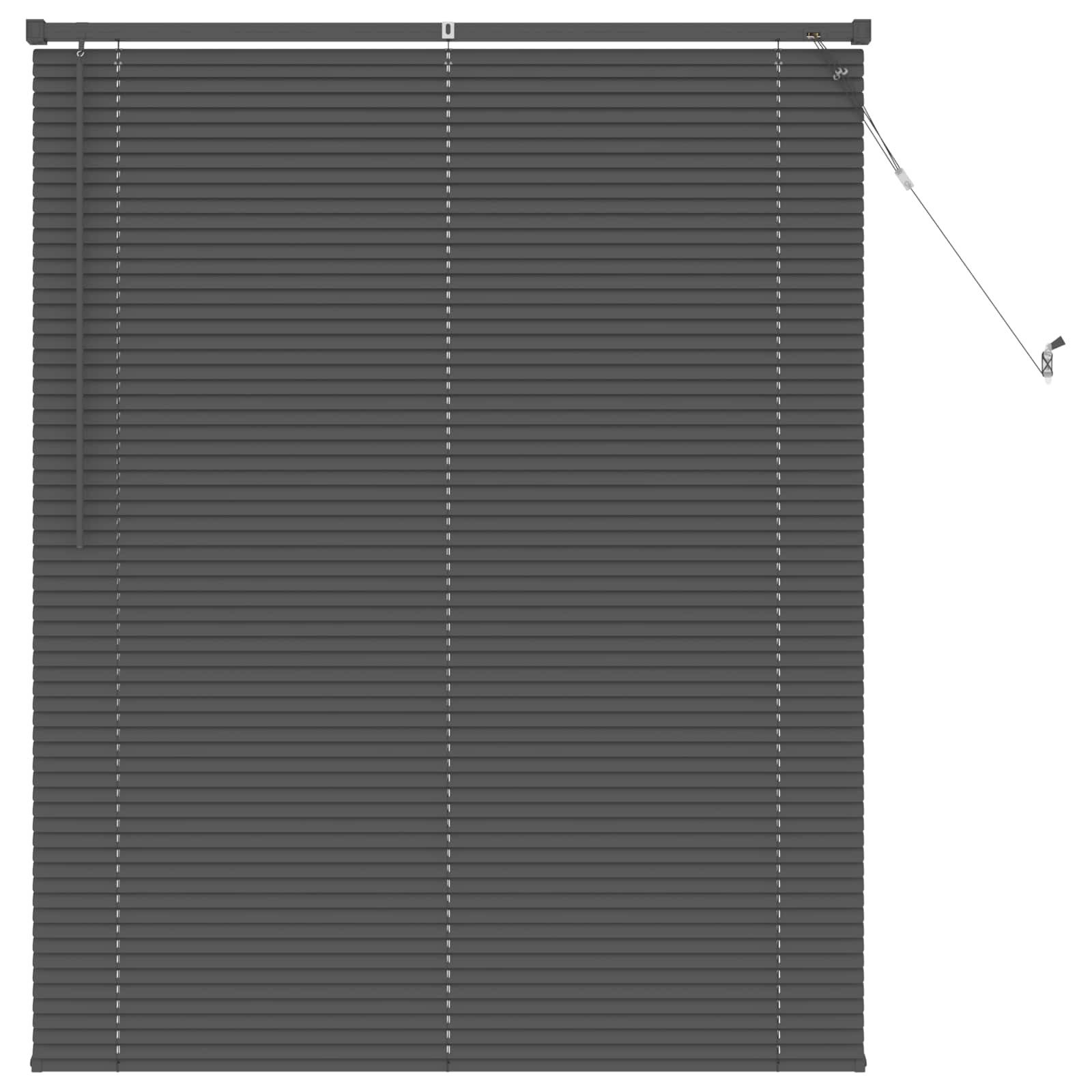 Rollo Jalousie Silber Grau 150 x 110 cm 25 mm PVC, vidaXL
